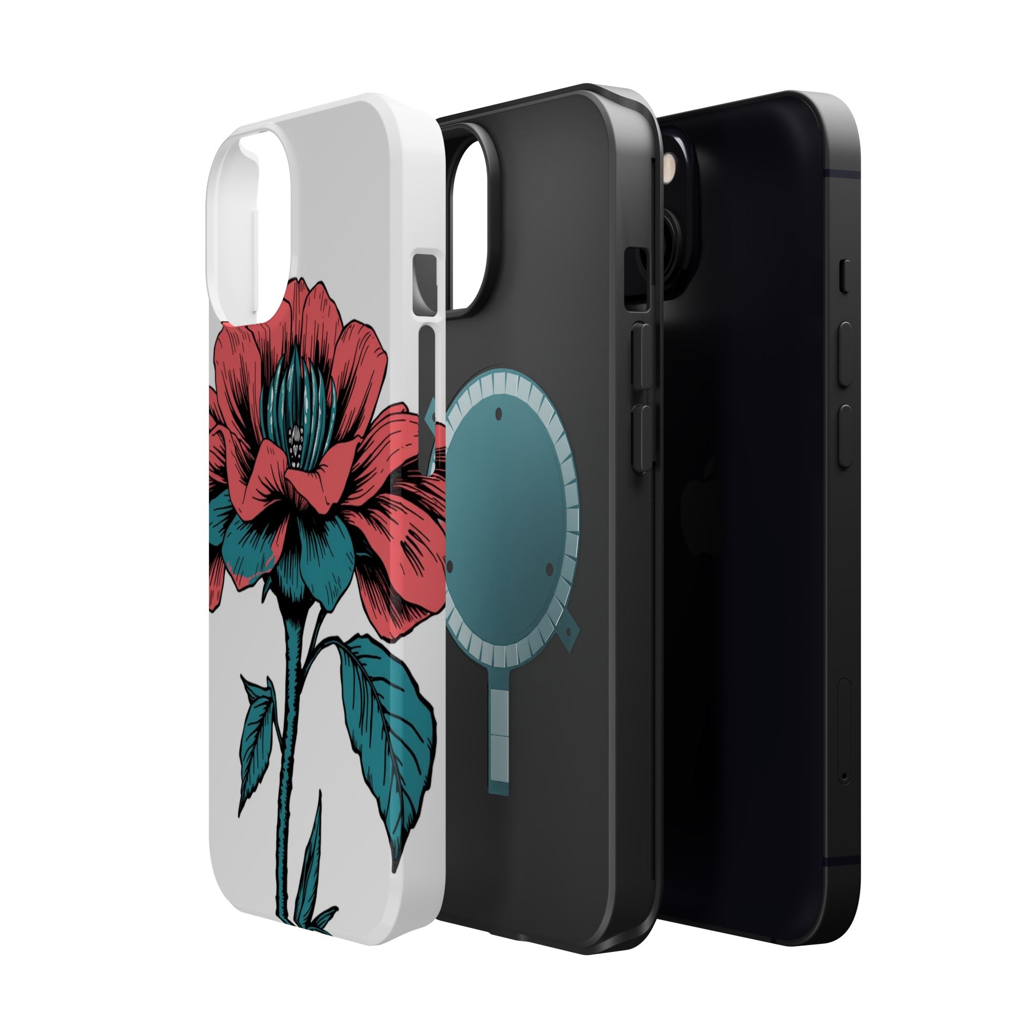 iPhone Garden Party Bloom Dark Gothic Ink Slim Snap Case · iPhone Case