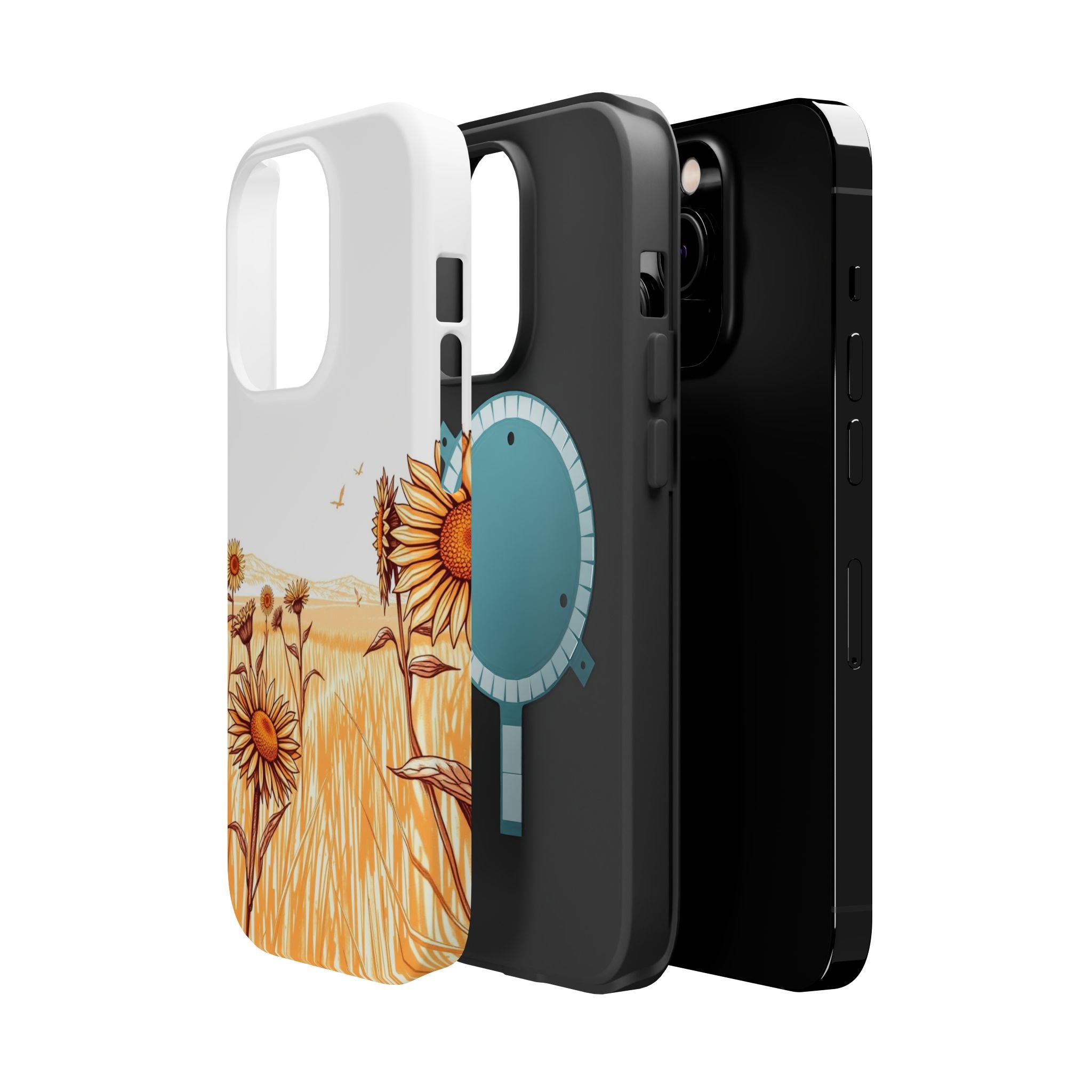 iPhone Burnt Orange And Sand Sunflower Prairie Soft iPhone Finish · iPhone Case
