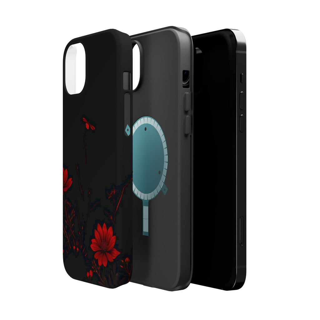 iPhone Black And Crimson Desert Flower Slim Everyday Designer Case · iPhone Case
