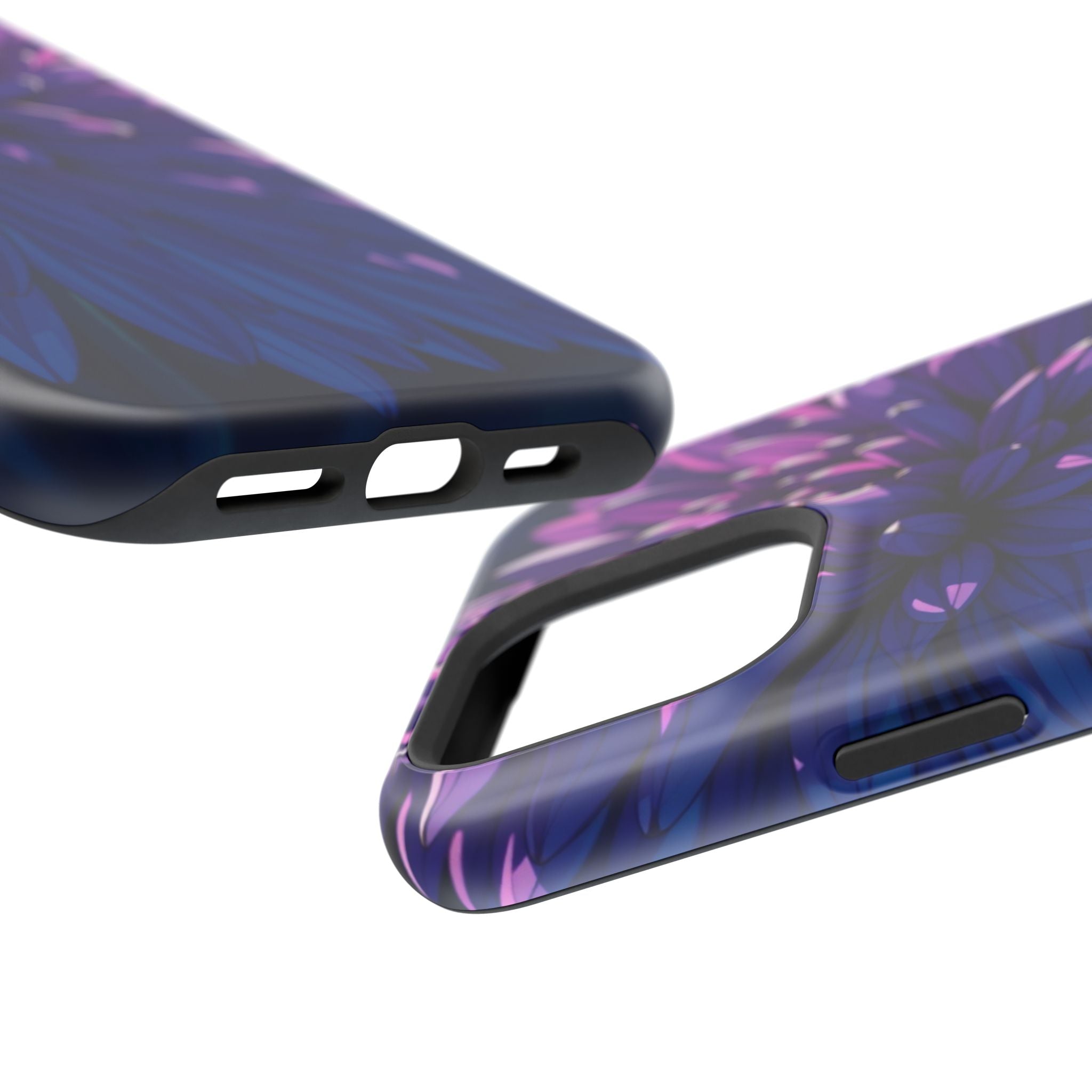 iPhone Indigo And Violet Chrysanthemum Classic Soft iPhone Finish · iPhone Case