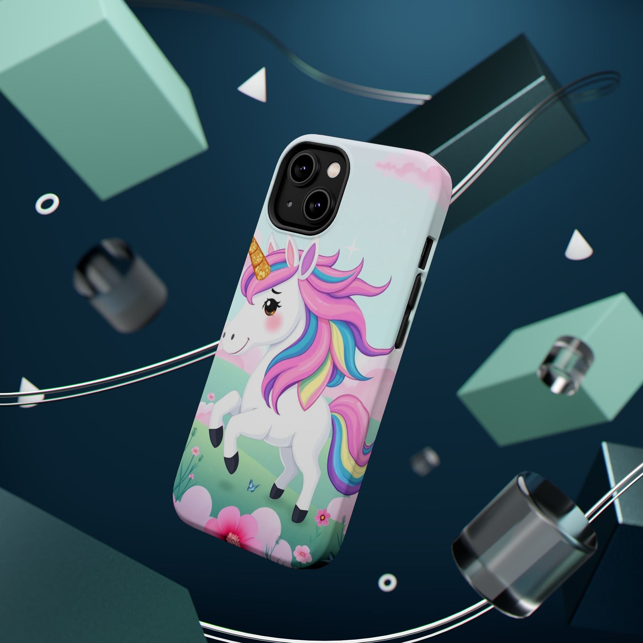 iPhone Rainbow Unicorn Kids Fun Soft iPhone Phone Case Gift Finish · iPhone Case