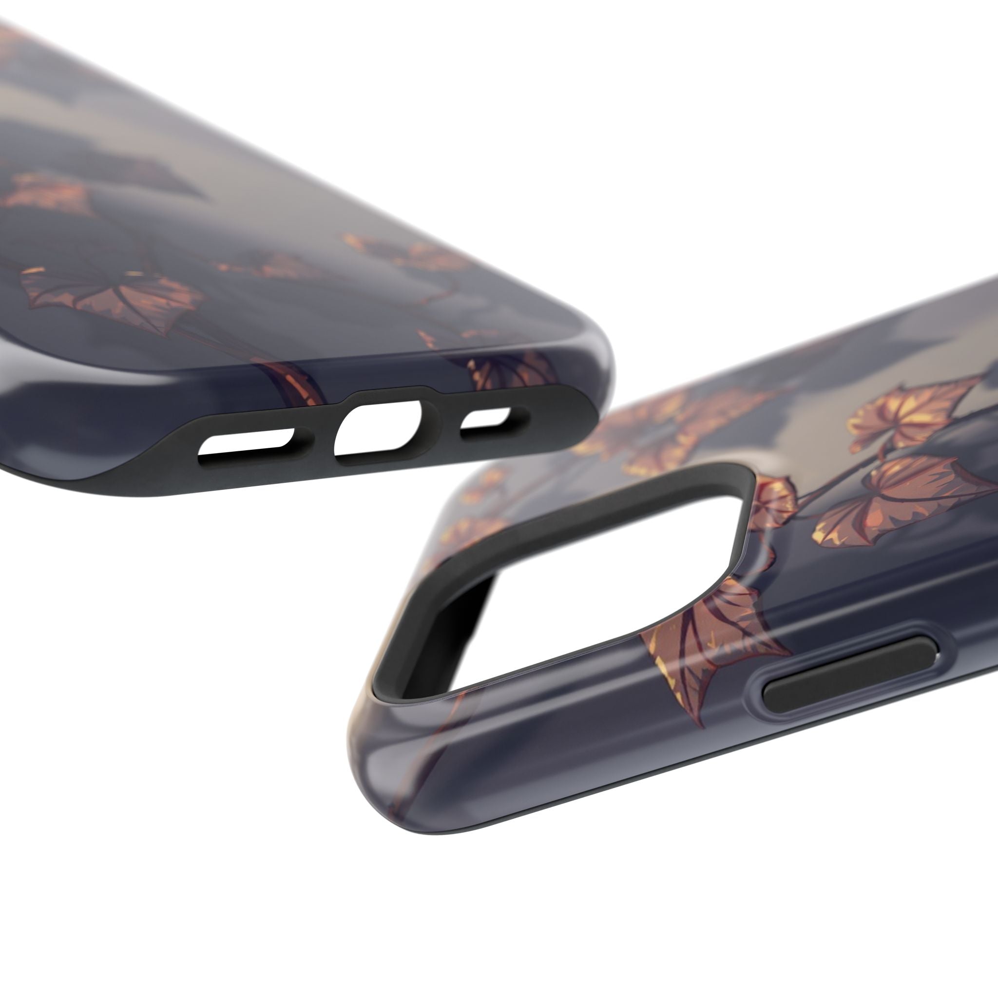 iPhone Charcoal And Copper Art Nouveau Vine Soft iPhone 13 Finish · iPhone Case