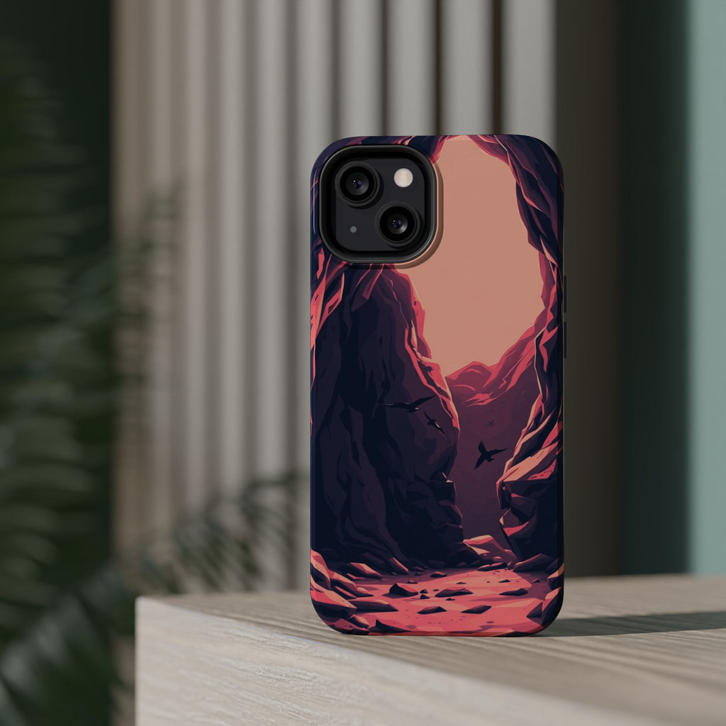 iPhone Rose Pink And Cream Dark Crystal Cave Slim Everyday Designer Case · iPhon