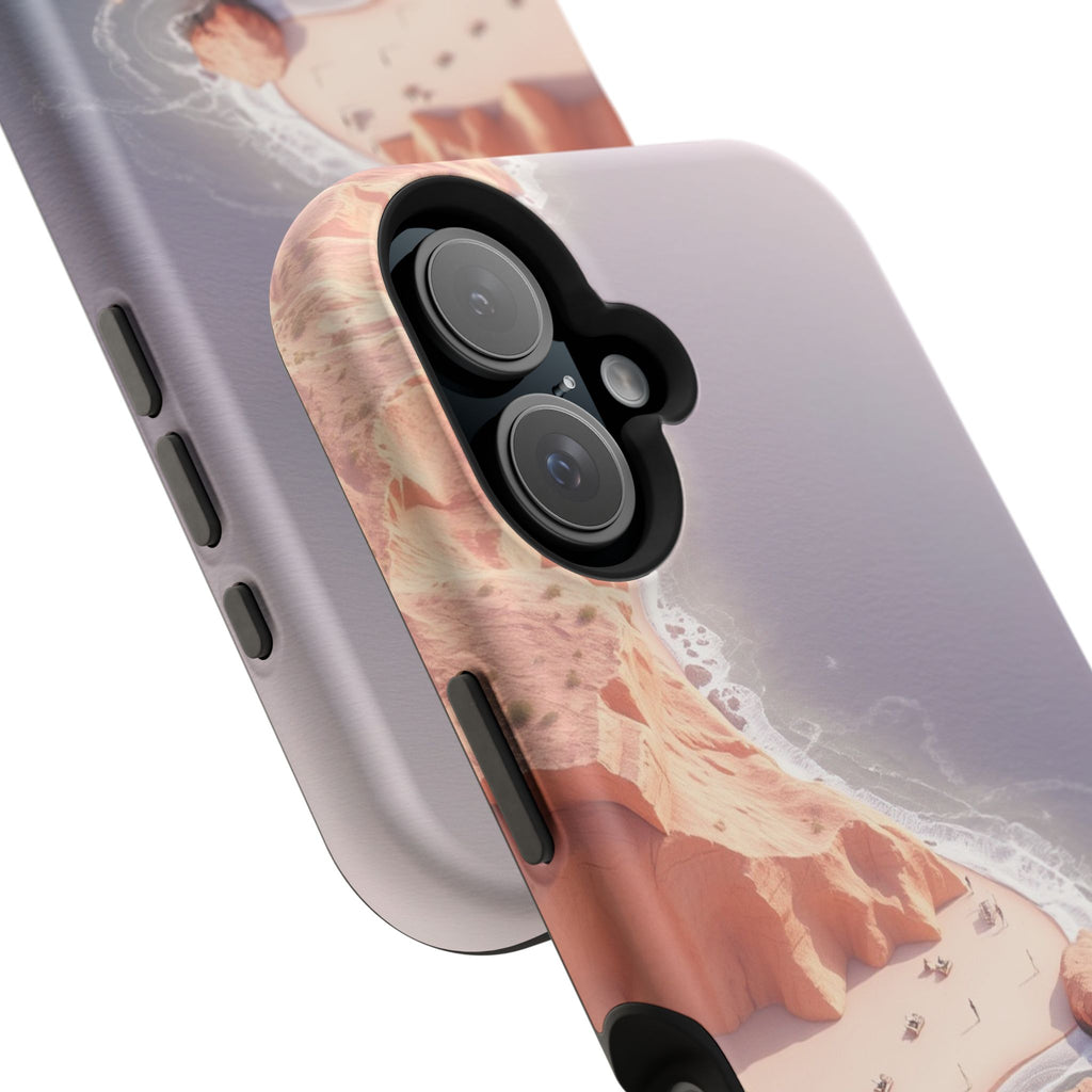 iPhone Rose Pink And Cream Shoreline Aerial Soft iPhone 17 Finish · iPhone Case