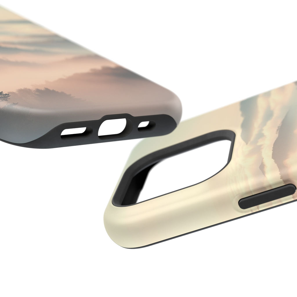 iPhone Mint And Blush Fog Rolling Over Hills Slim iPhone Everyday · iPhone Case