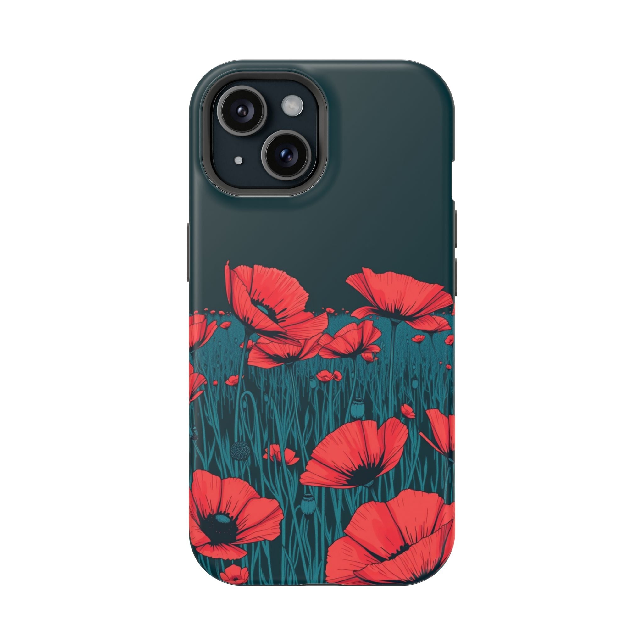 iPhone Poppy Field Dark Gothic Ink Clean Minimal Snap Cas Slim Snap Case · iPhon