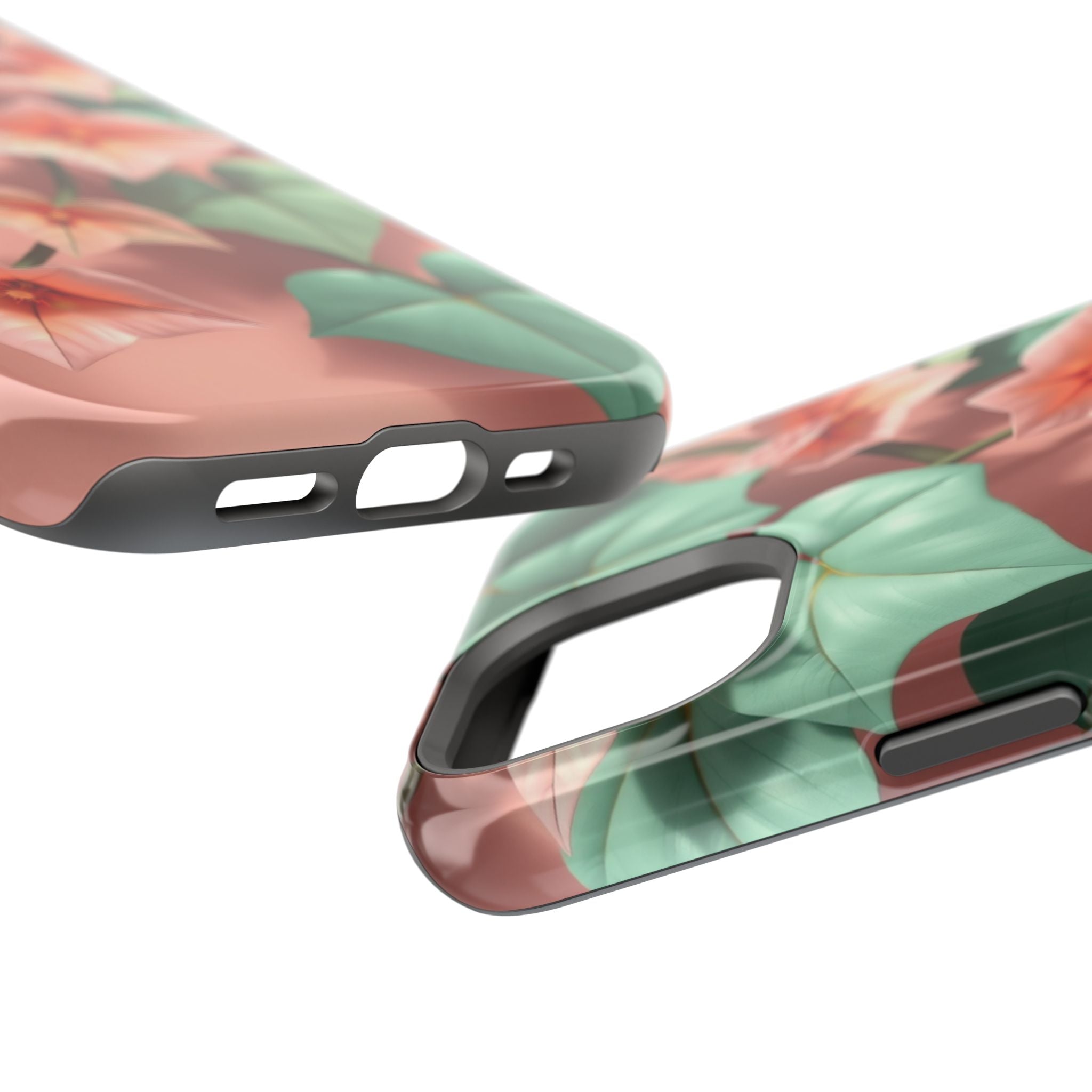 iPhone Mint And Blush Art Nouveau Vine Slim Everyday Designer Case · iPhone Case