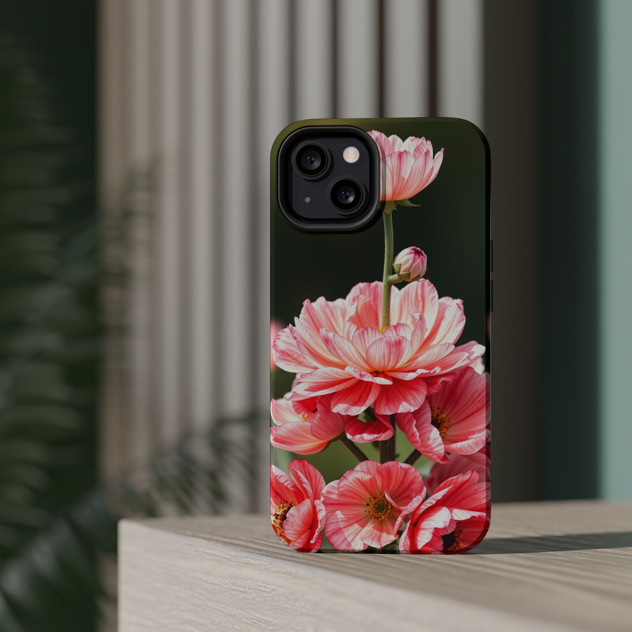 iPhone Ranunculus Stack Vibrant Watercolor Slim Snap Case · iPhone Case