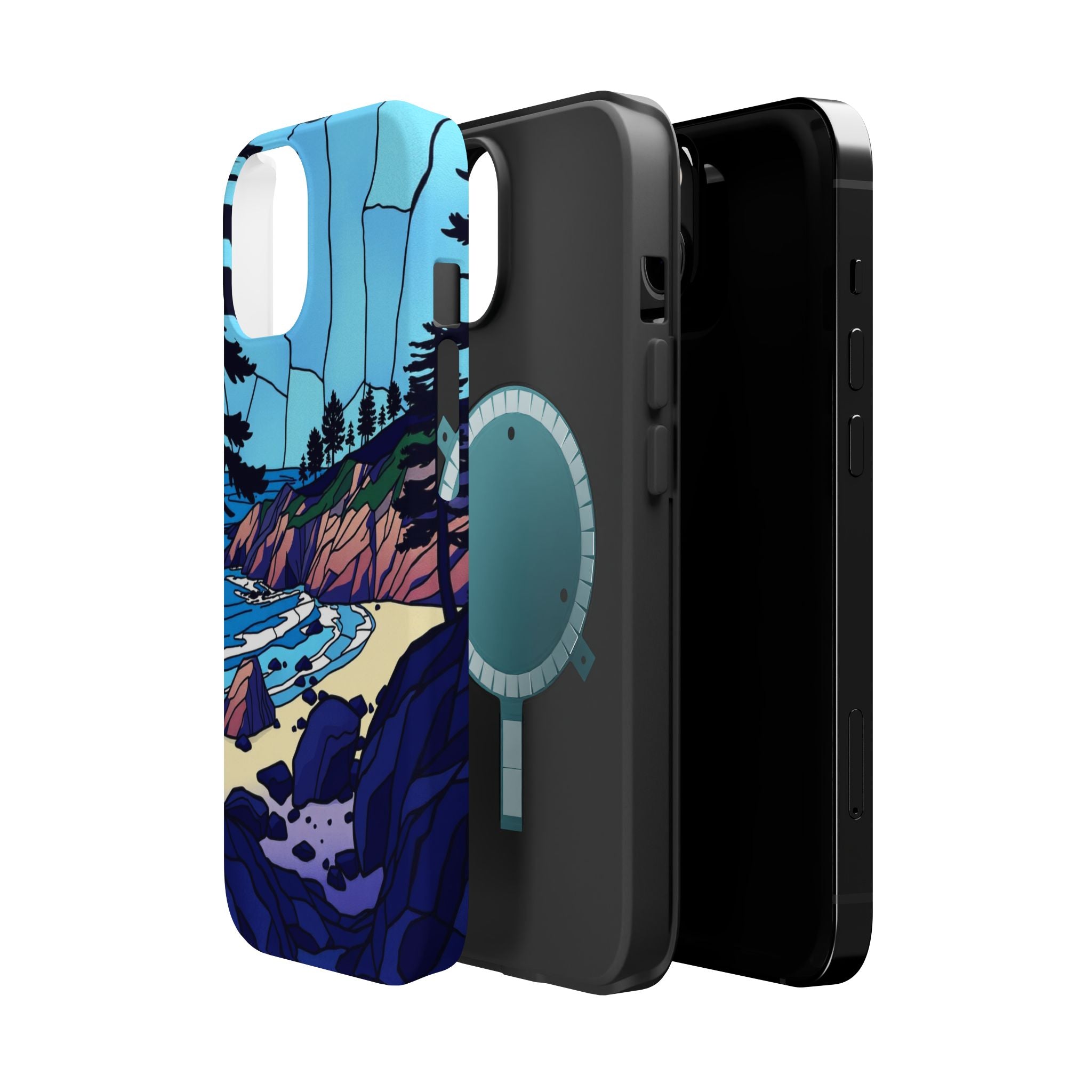 iPhone Indigo And Violet Pebble Beach Slim Everyday iPhone 11 Designer · iPhone