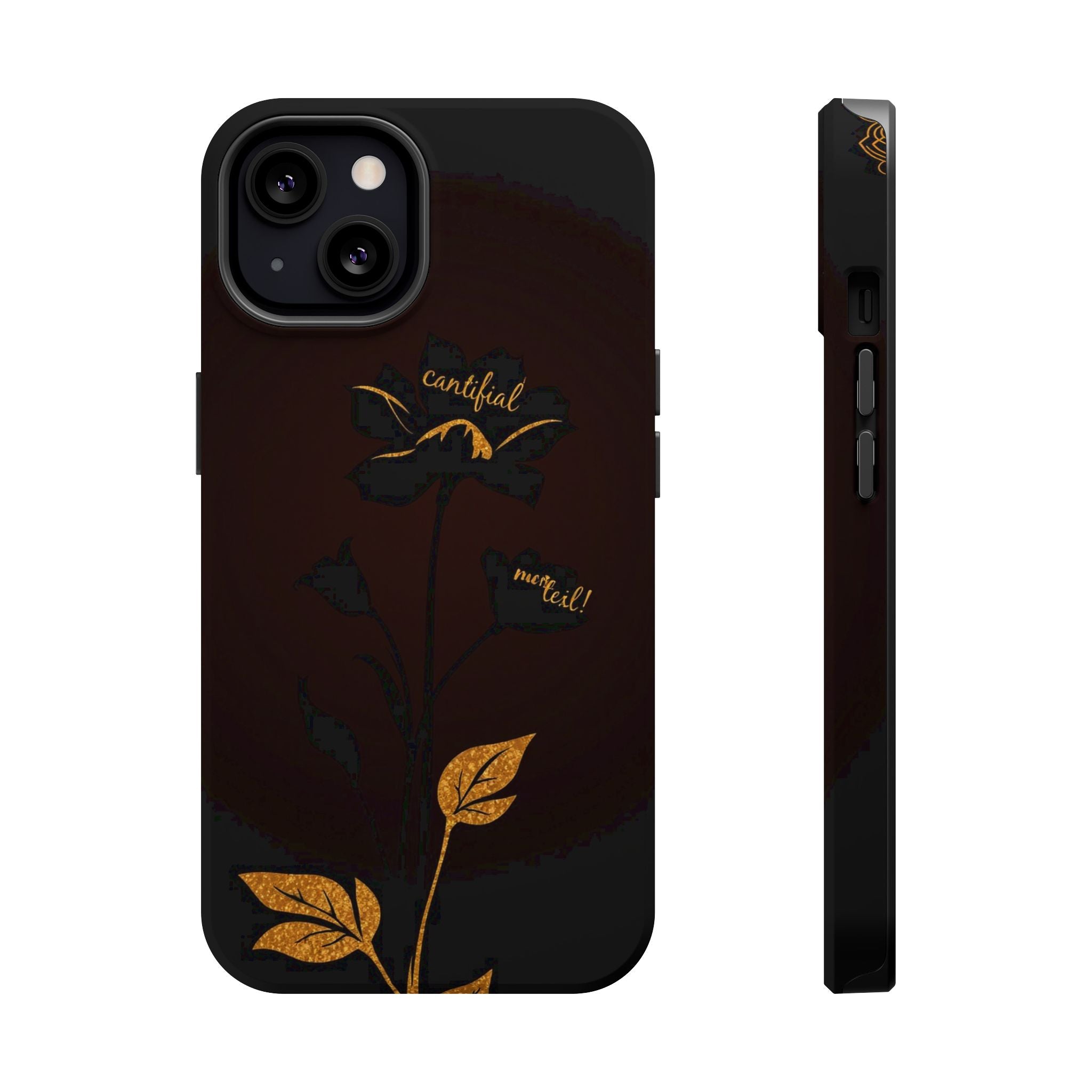 iPhone Earthy Floral Silhouette Design Slim Everyday Designer Case · iPhone Case
