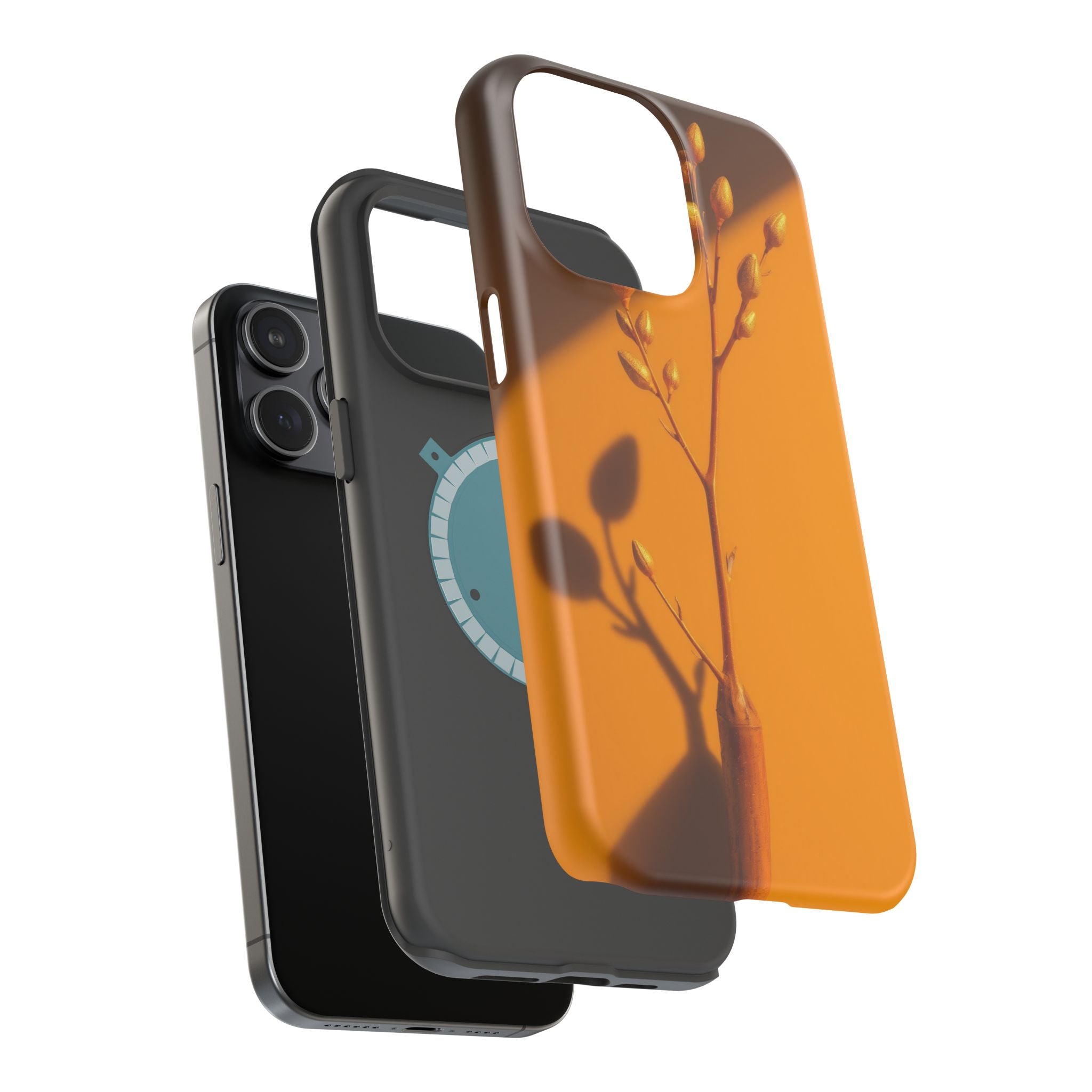 iPhone Mustard And Rust Minimalist Stem Slim Everyday iPhone Designer · iPhone C
