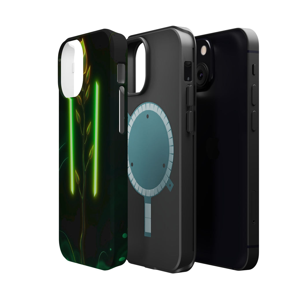 iPhone Emerald Green And Gold Minimalist Stem Slim iPhone Everyday · iPhone Case
