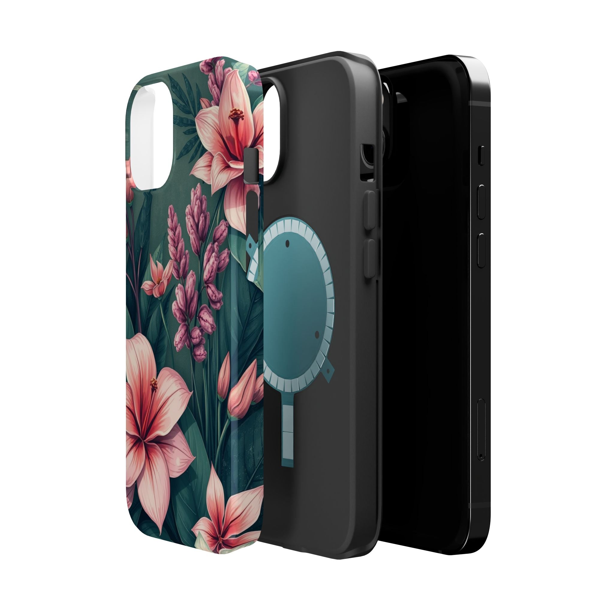 iPhone Mint And Blush Jungle Floral Slim Everyday Designer Case · iPhone Case