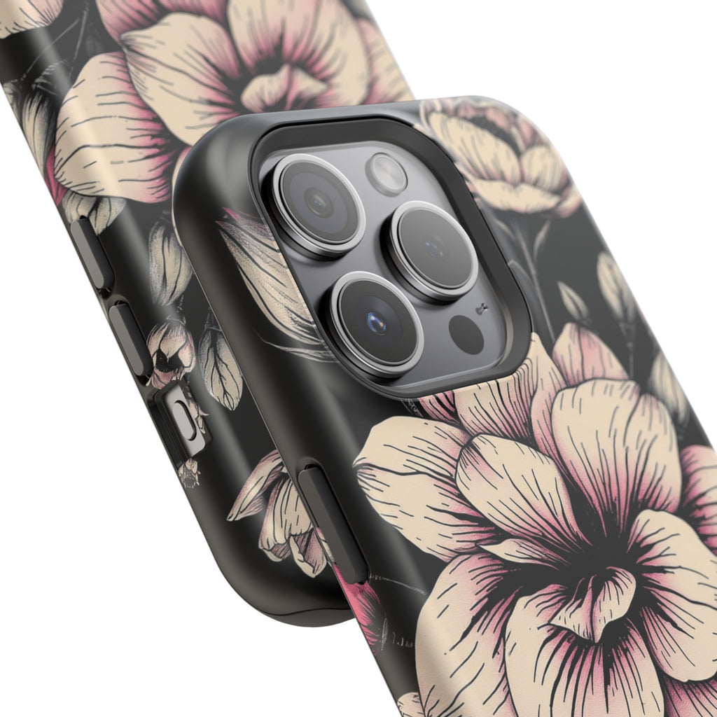 iPhone Floral Dark Academia Gothic Ink Slim Everyday Designer Case · iPhone Case