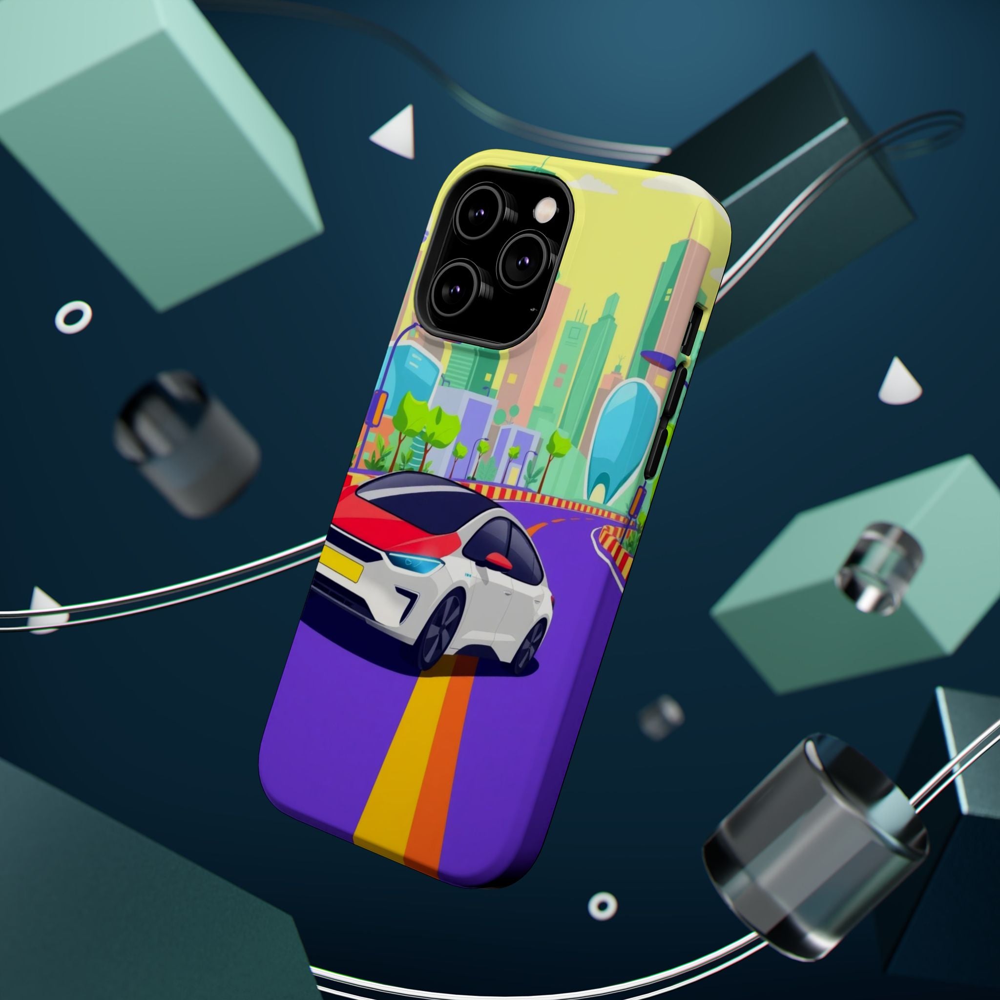 iPhone Electric Car Future Kids Fun Phone Case Gift Slim Snap Case · iPhone Case