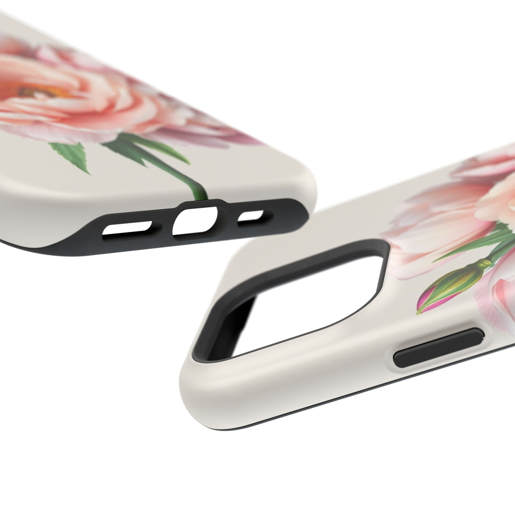 iPhone Serene Peony Bouquet Design Bold Modern Everyday Snap Case · iPhone Case