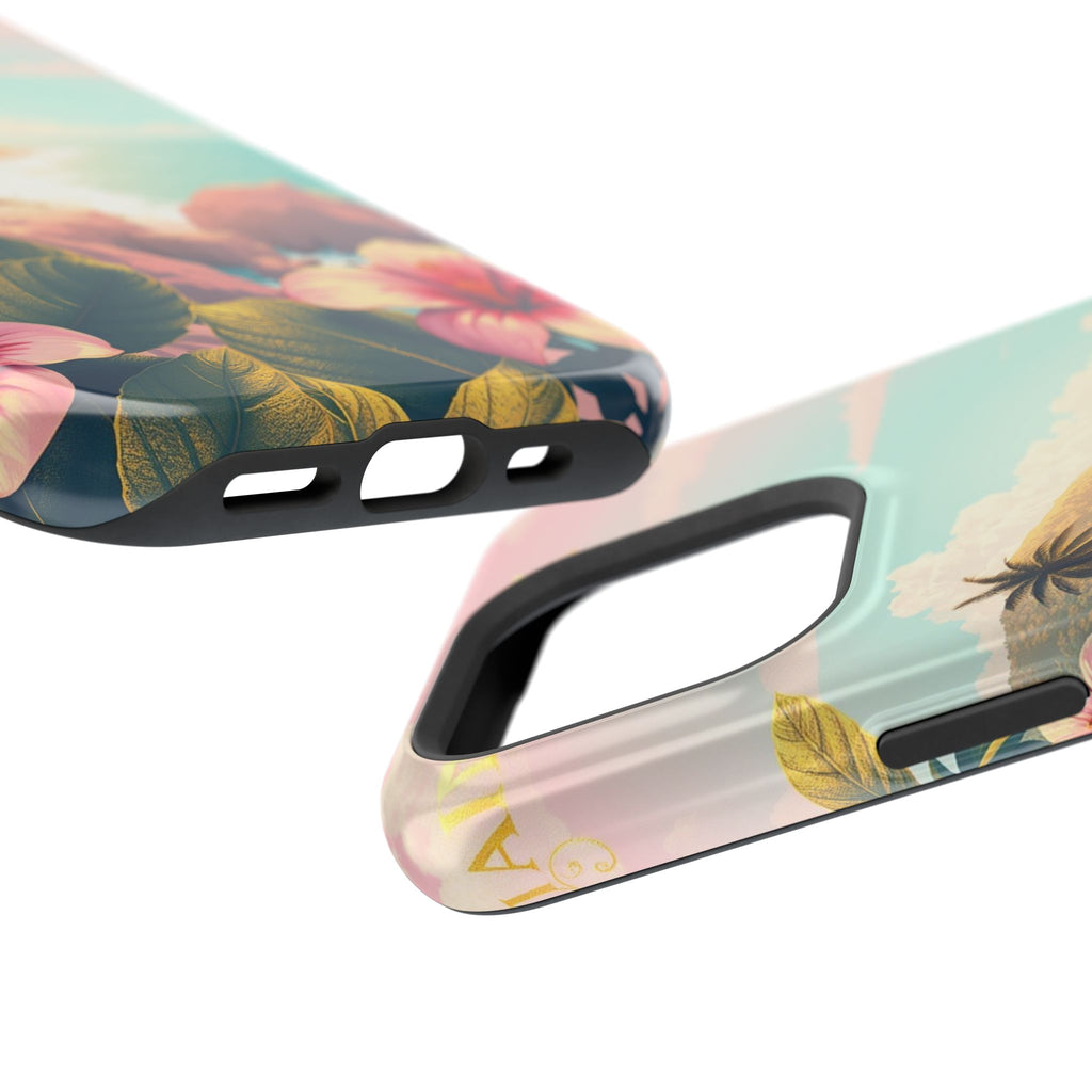 iPhone Mint And Blush Hibiscus Coast Slim Everyday iPhone 14 Designer · iPhone C