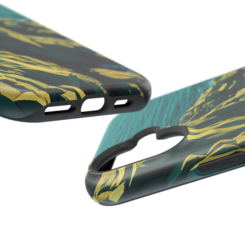 iPhone Emerald Green And Gold Rocky Coastline Slim iPhone Everyday · iPhone Case