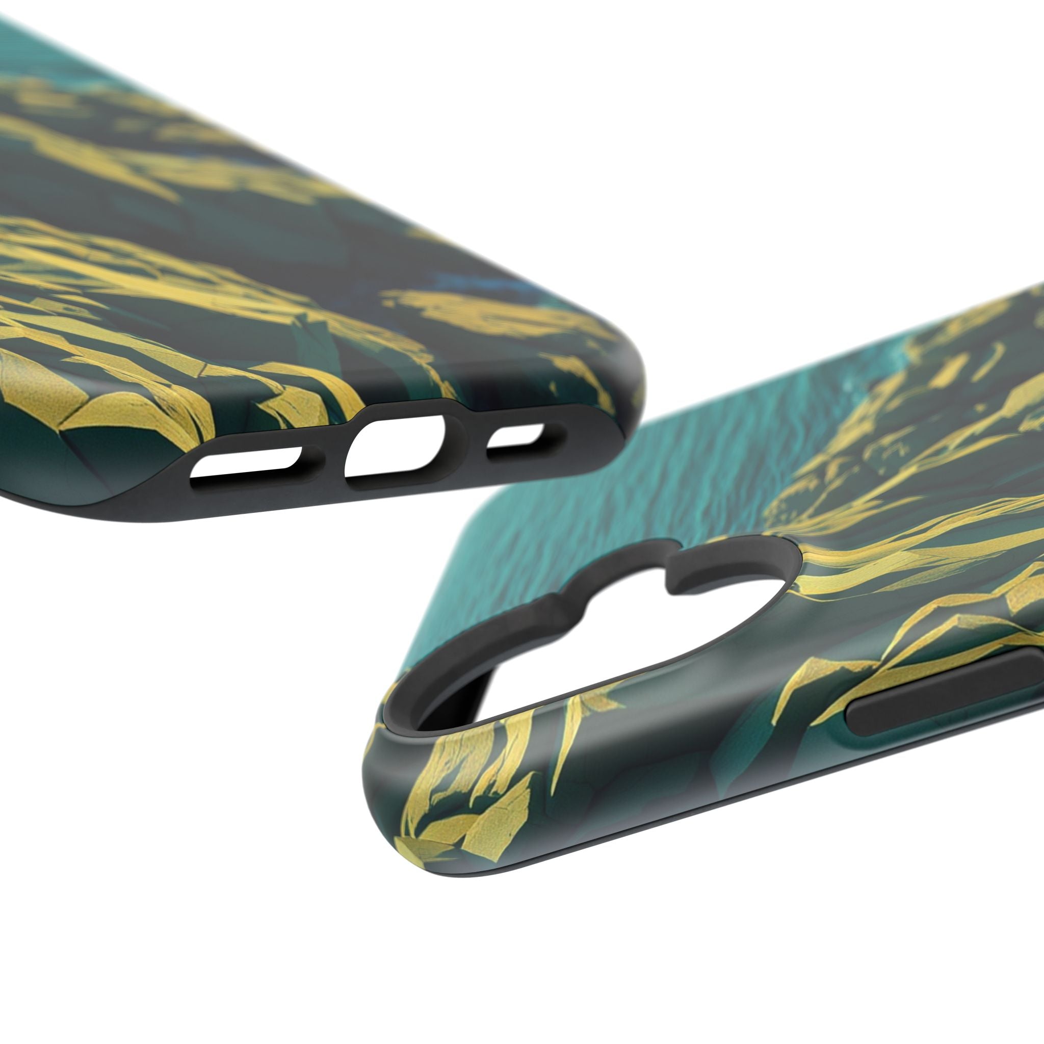 iPhone Emerald Green And Gold Rocky Coastline Slim iPhone Everyday · iPhone Case