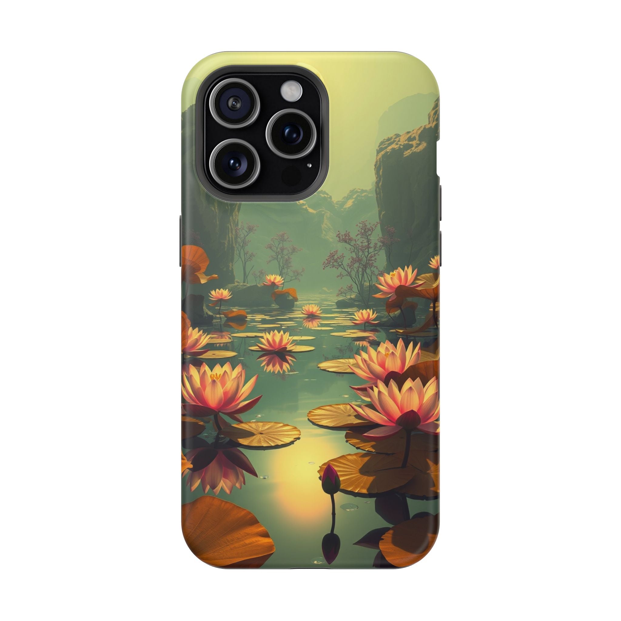 iPhone Lotus Pond Dreamy Design Slim Everyday Designer Case · iPhone Case