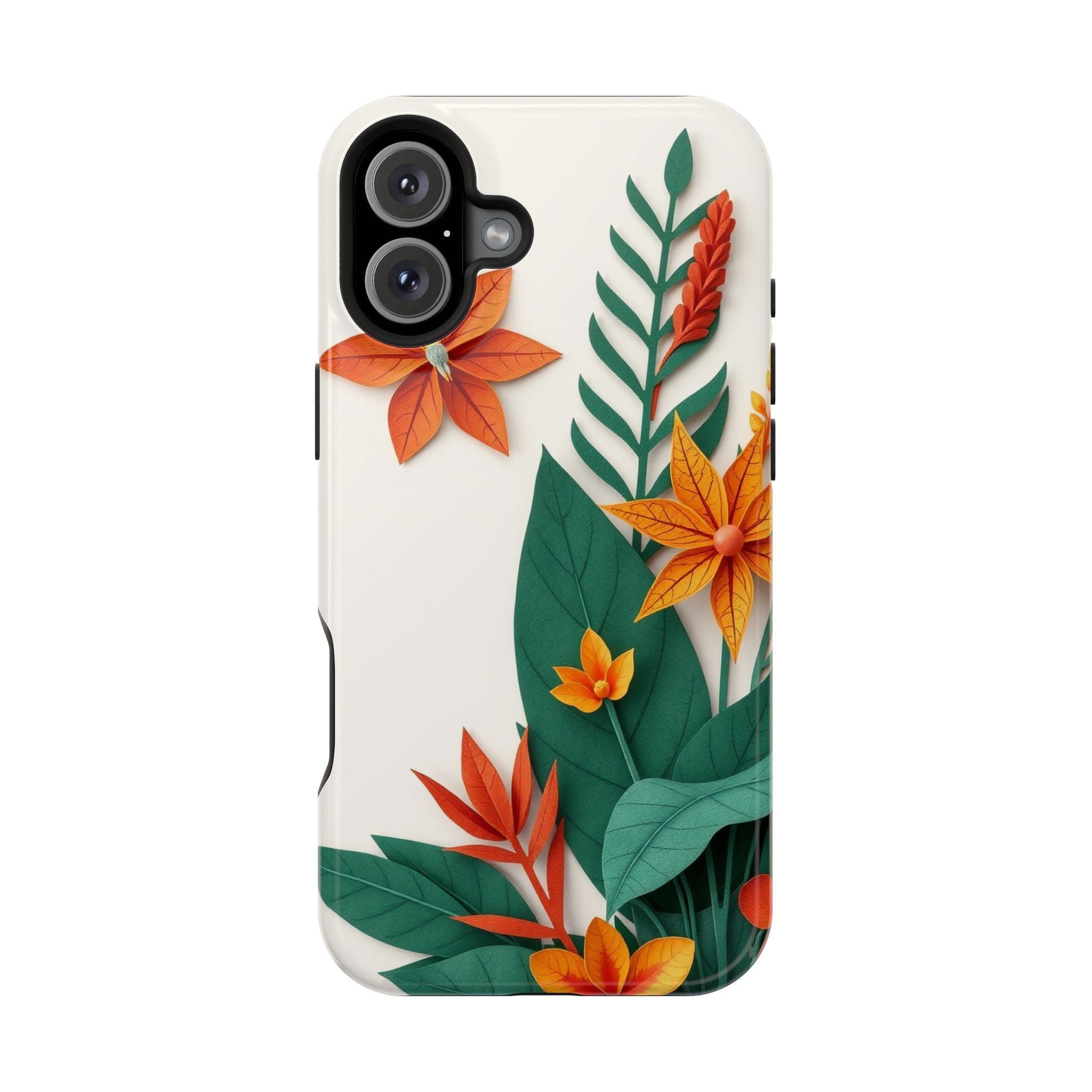 iPhone Jungle Floral Paper Cut Art Bold Modern Everyday Snap Case · iPhone Case