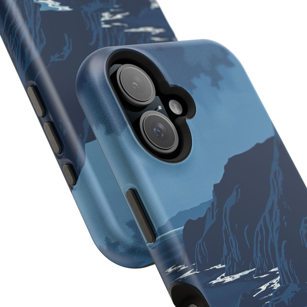 iPhone Midnight Blue And Silver Hibiscus Coast Carry Case Slim Snap Case · iPhon