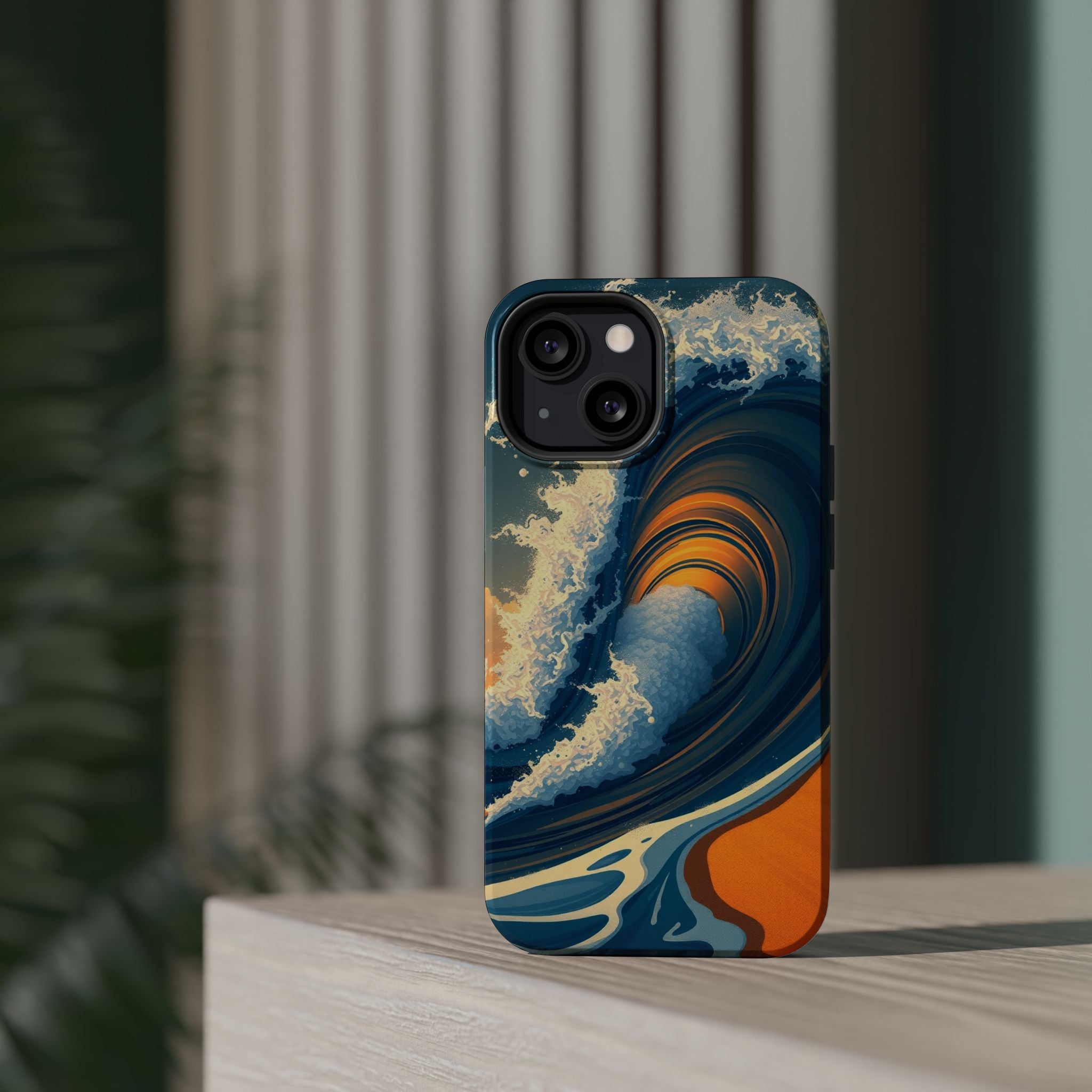 iPhone Ocean Wave Crash Dark Academia Slim Everyday Designer Case · iPhone Case