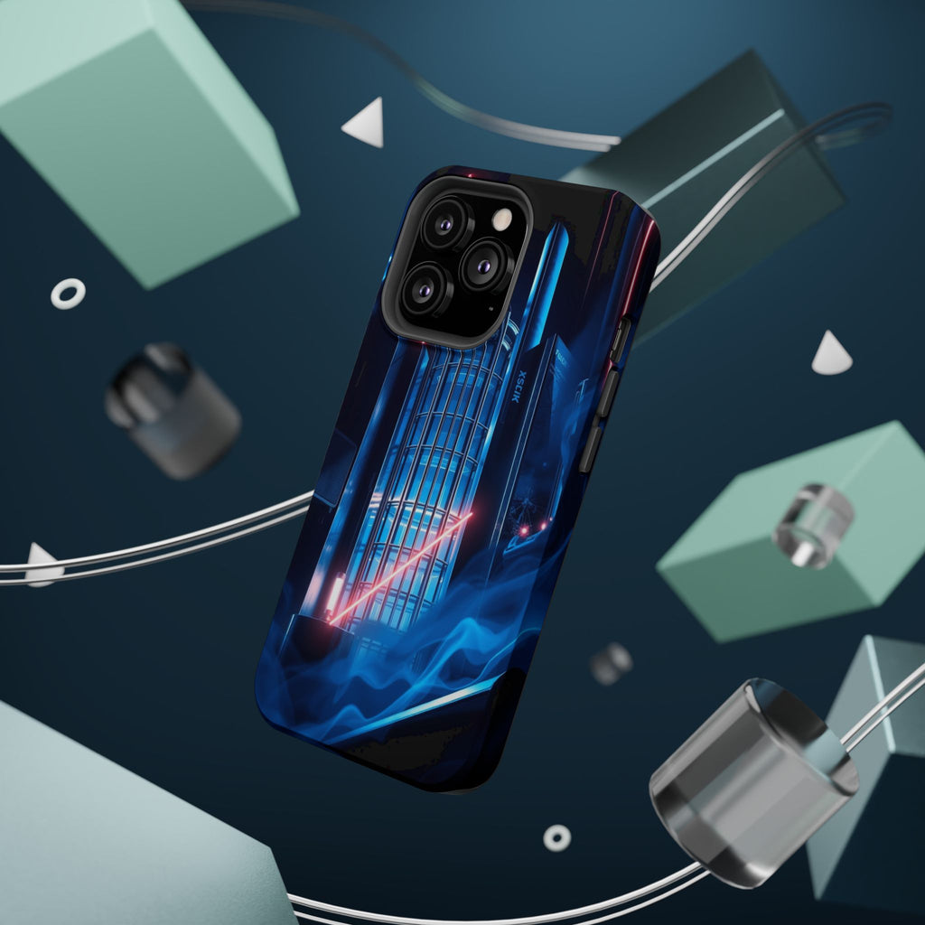 iPhone Midnight Blue And Silver Bauhaus Composition Slim Snap Case · iPhone Case