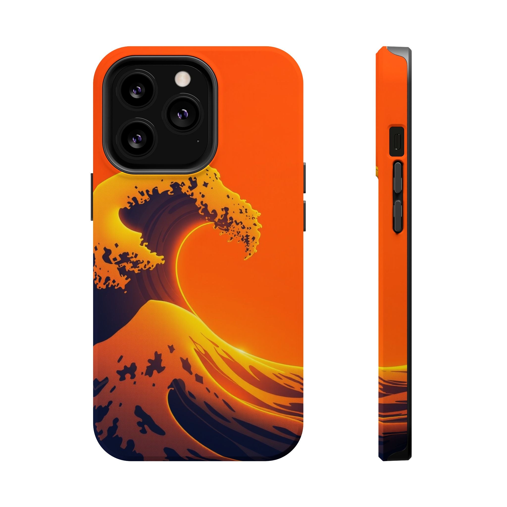 iPhone Mustard And Rust Holographic Wave Slim Everyday iPhone Designer · iPhone
