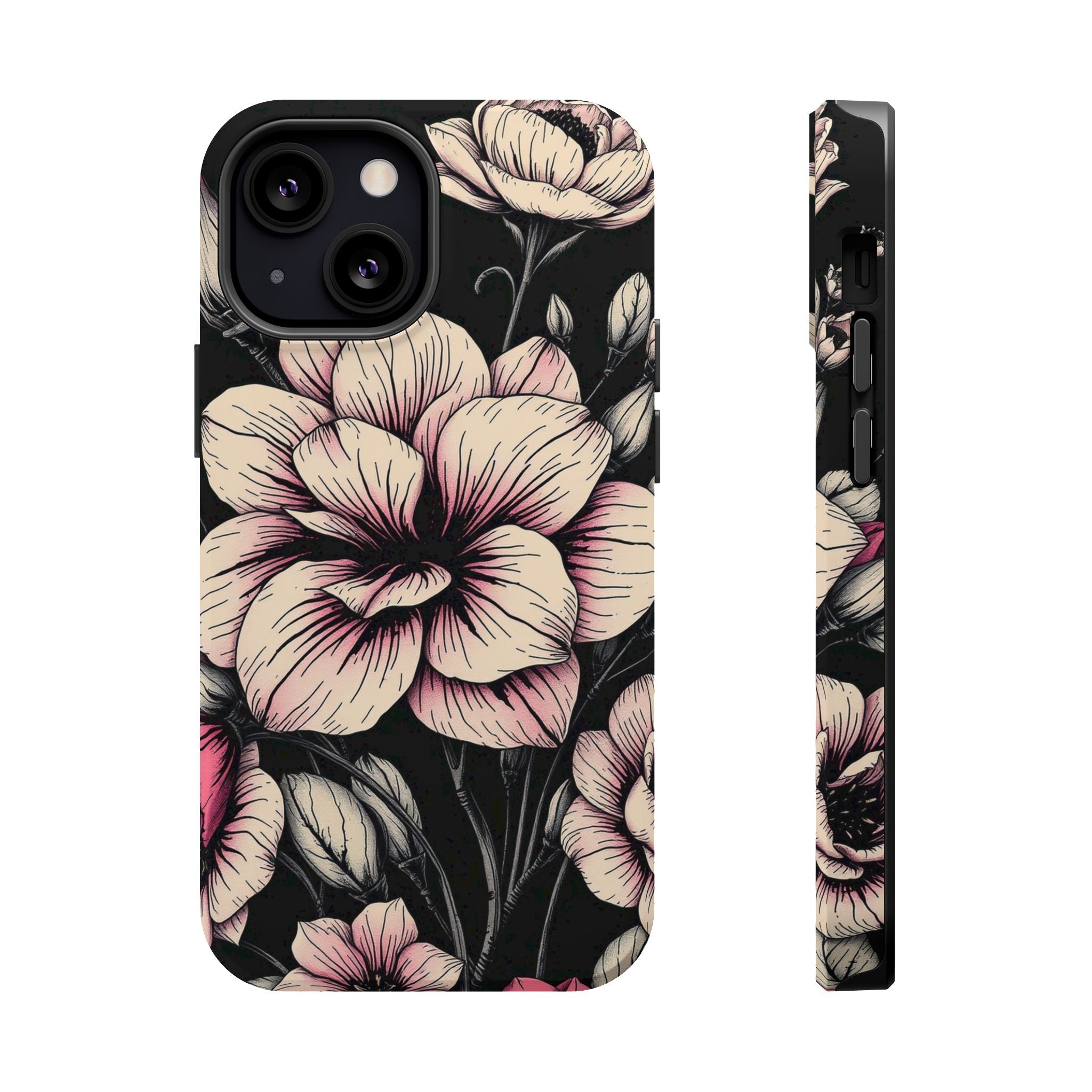 iPhone Floral Dark Academia Gothic Ink Slim Everyday Designer Case · iPhone Case
