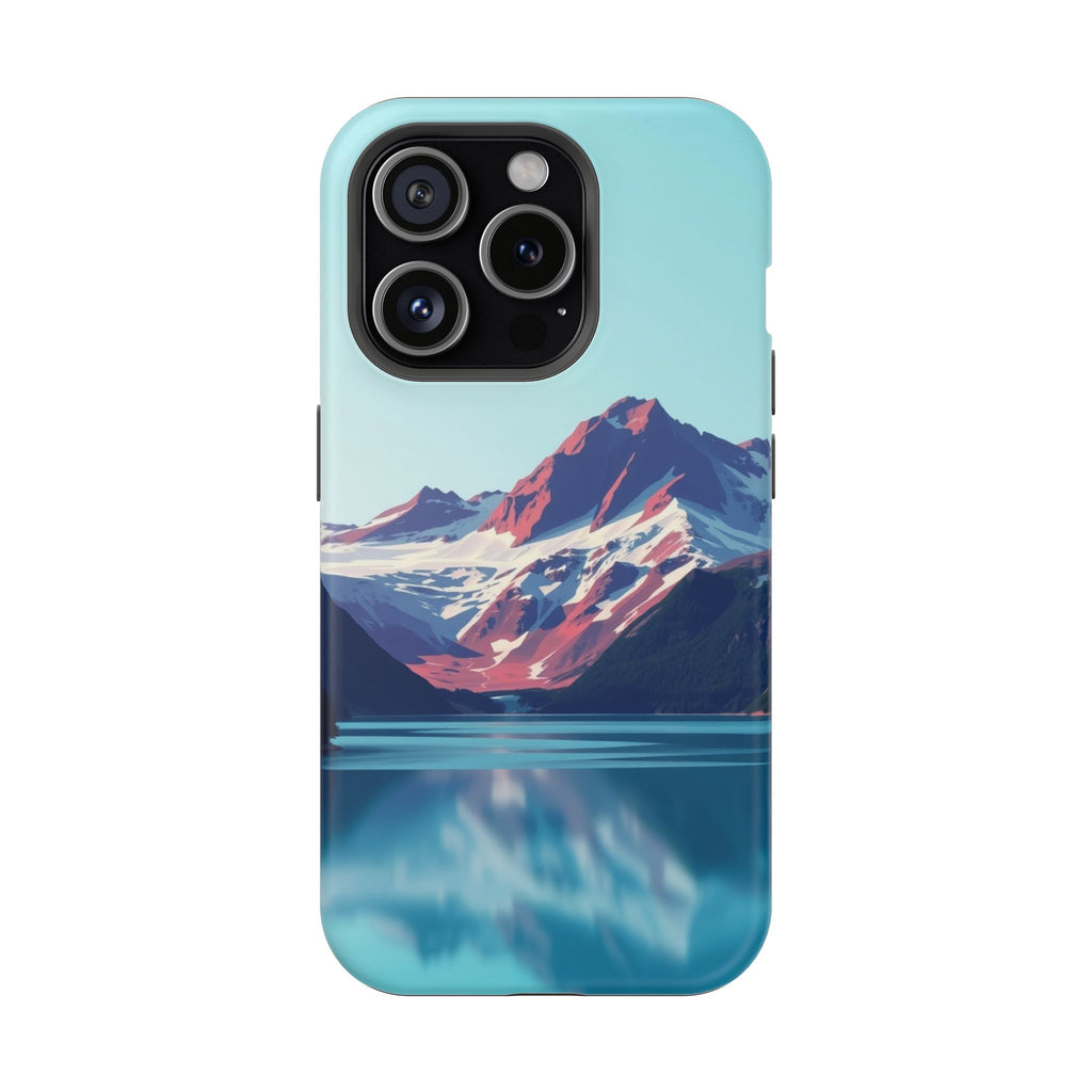 iPhone Cyan And Magenta Glacier Lake Slim Everyday Designer Case · iPhone Case
