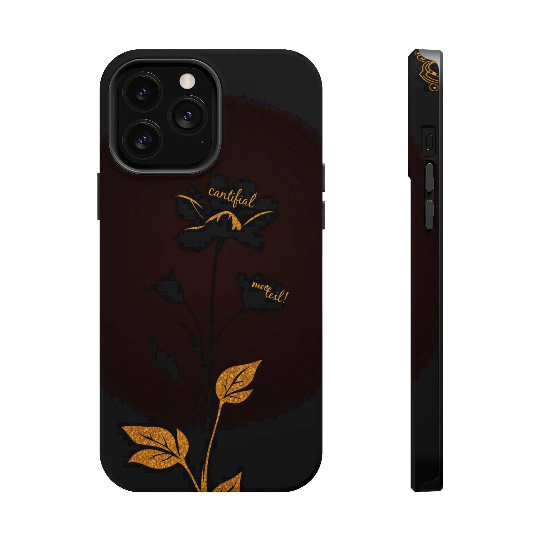 iPhone Earthy Floral Silhouette Design Slim Everyday Designer Case · iPhone Case