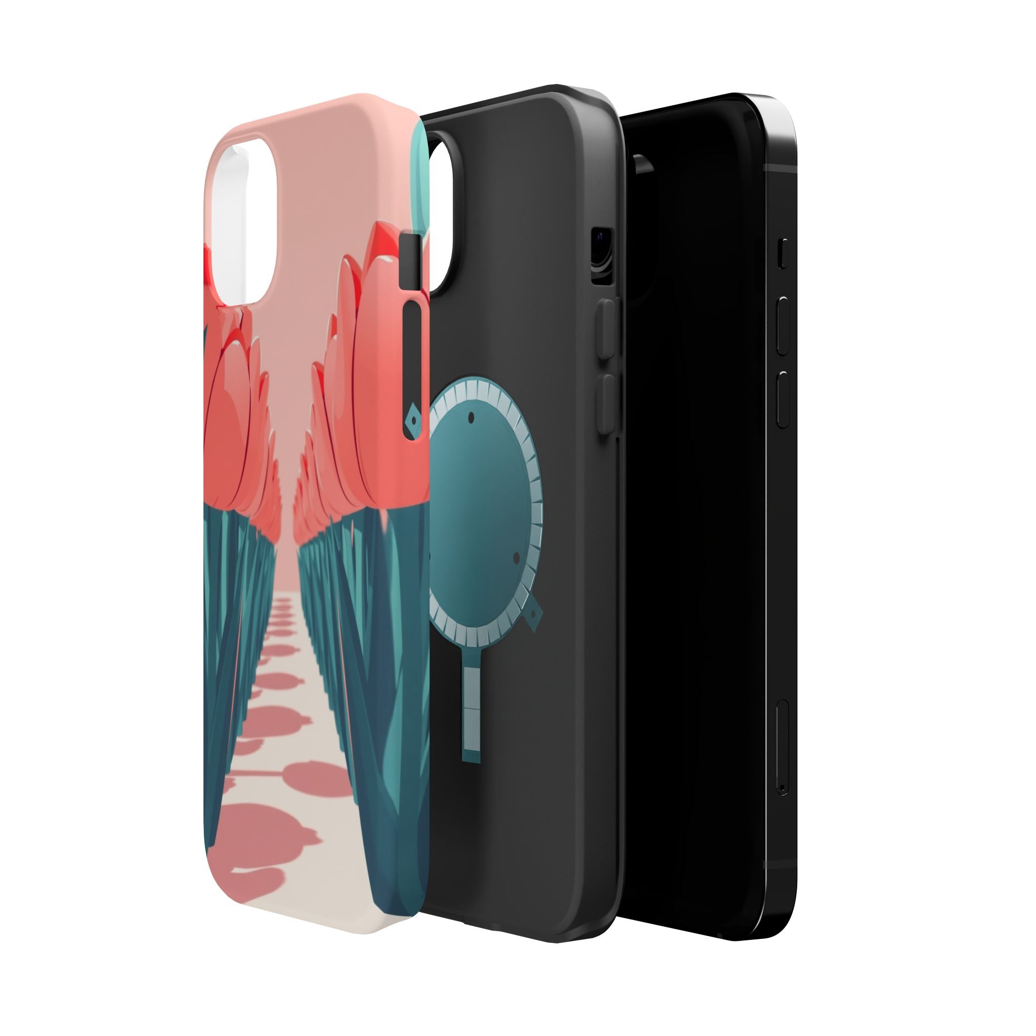 iPhone Tulip Row Pastel Kawaii Slim Everyday Designer Case · iPhone Case