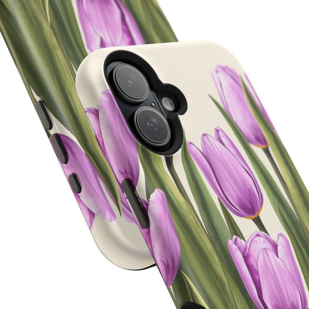 iPhone Tulip Row Electric Art 14 Bold Modern Everyday Snap Case · iPhone Case