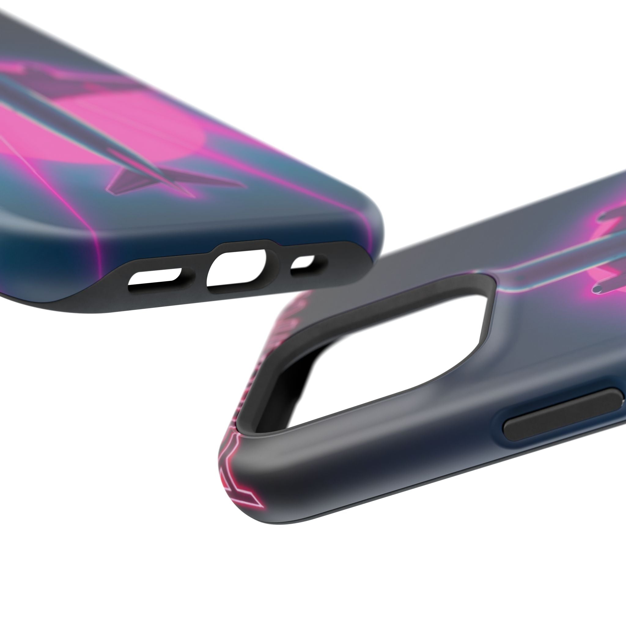 iPhone Cyan And Magenta Retro Airline Poster Slim Everyday Designer Case · iPhon