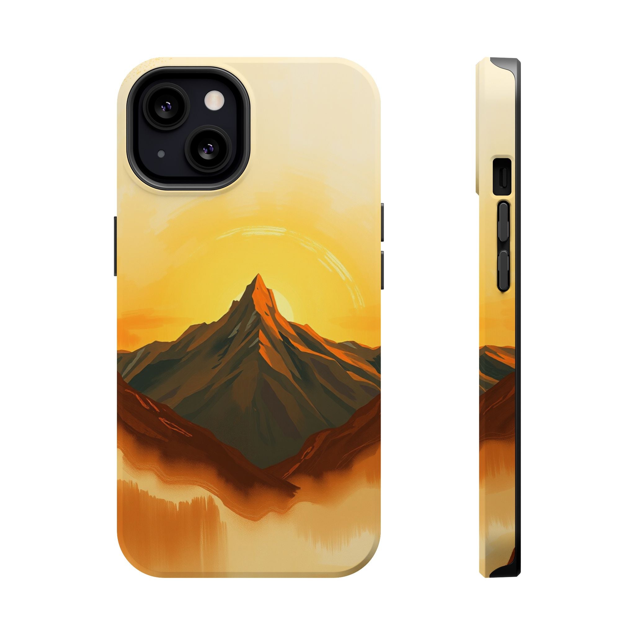 iPhone Mustard And Rust Mountain at Sunrise Slim iPhone Everyday · iPhone Case
