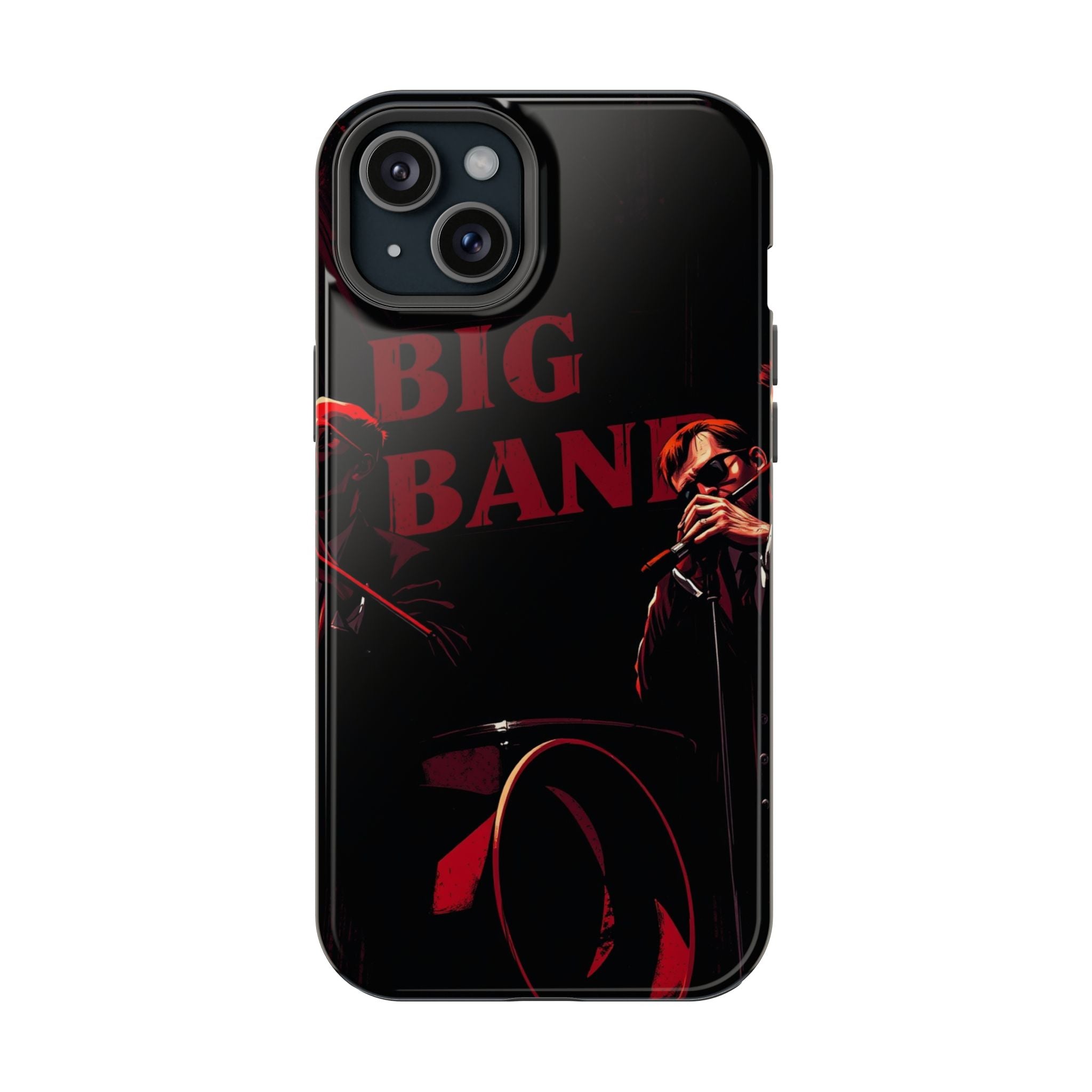 iPhone Black And Crimson Big Band Era Slim Everyday Designer Case · iPhone Case