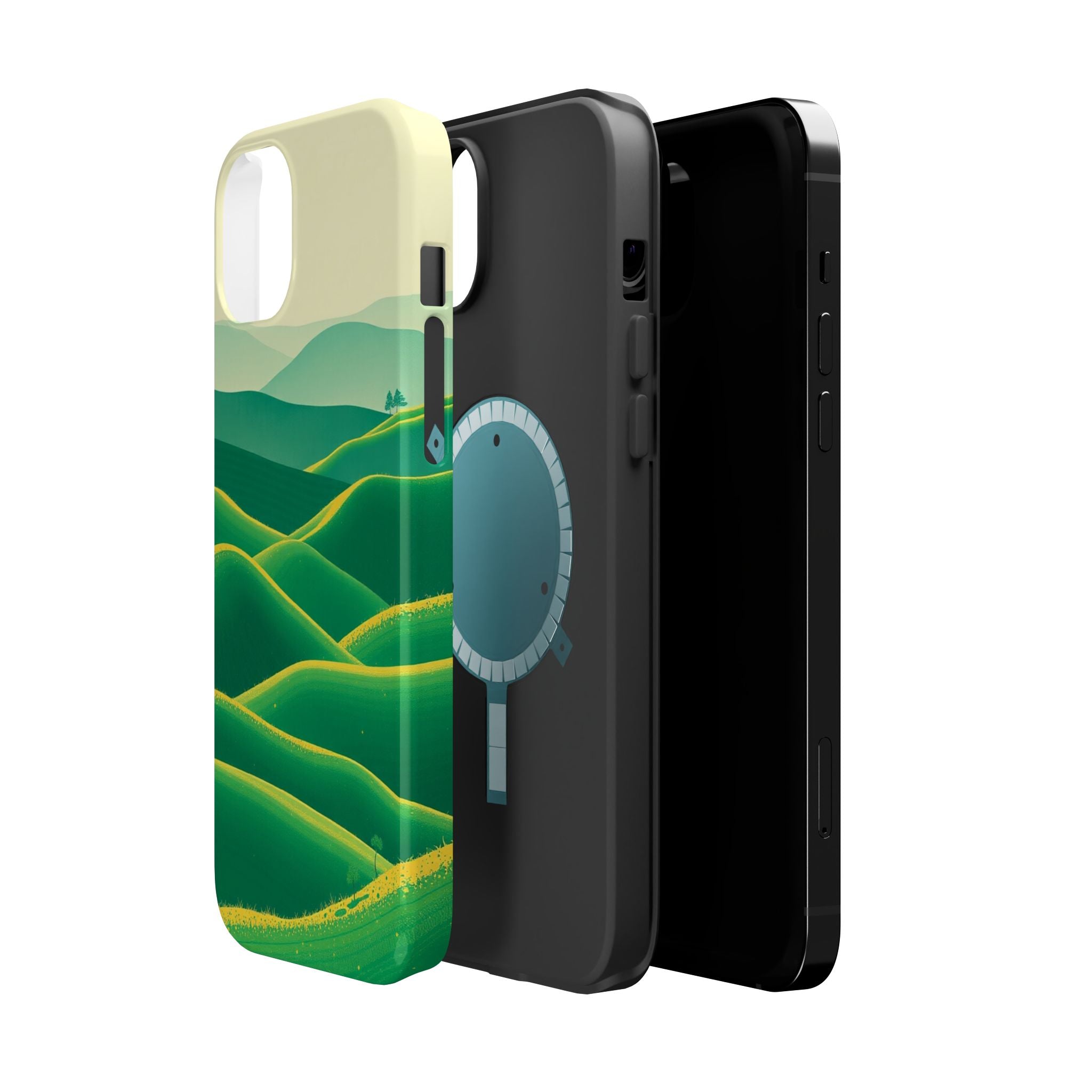 iPhone Rolling Hills Risograph Print Slim Everyday Designer Case · iPhone Case