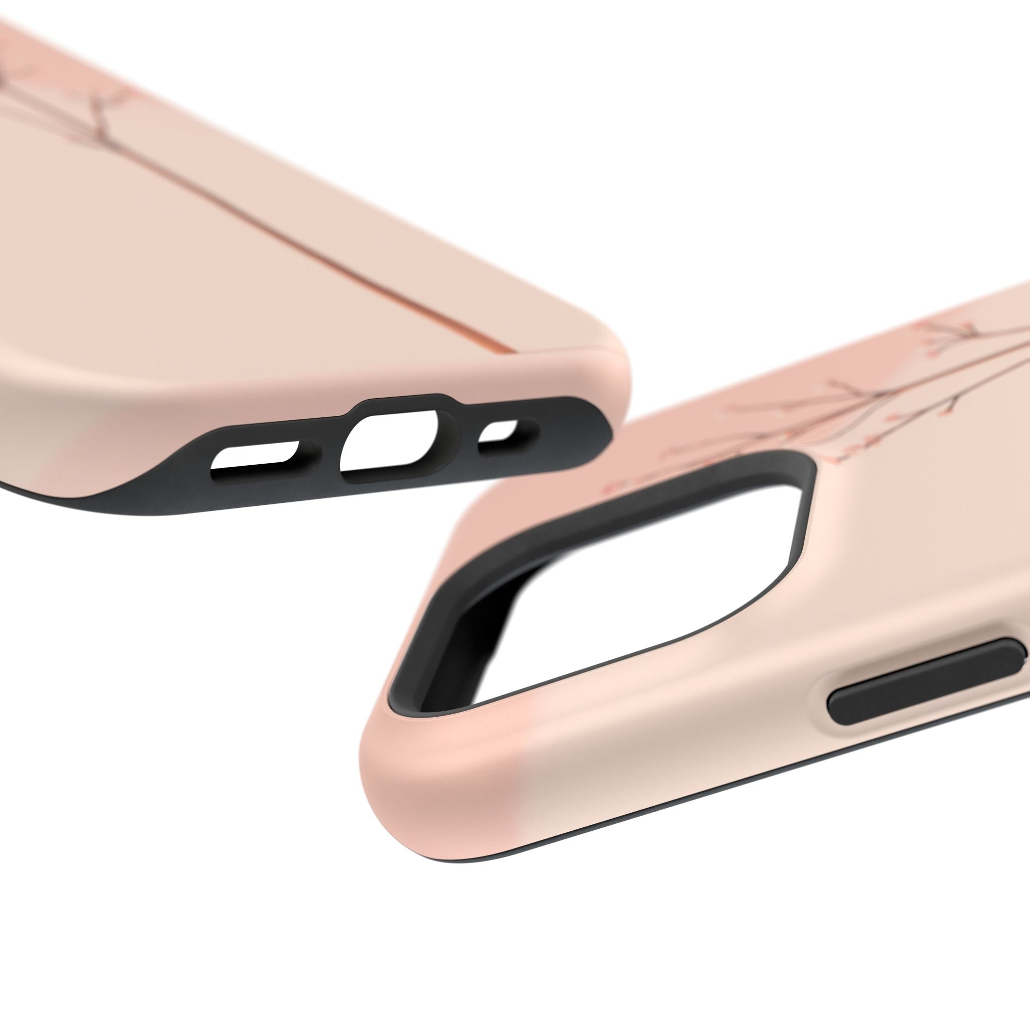 iPhone Rose Pink And Cream Minimalist Stem Slim iPhone Everyday · iPhone Case
