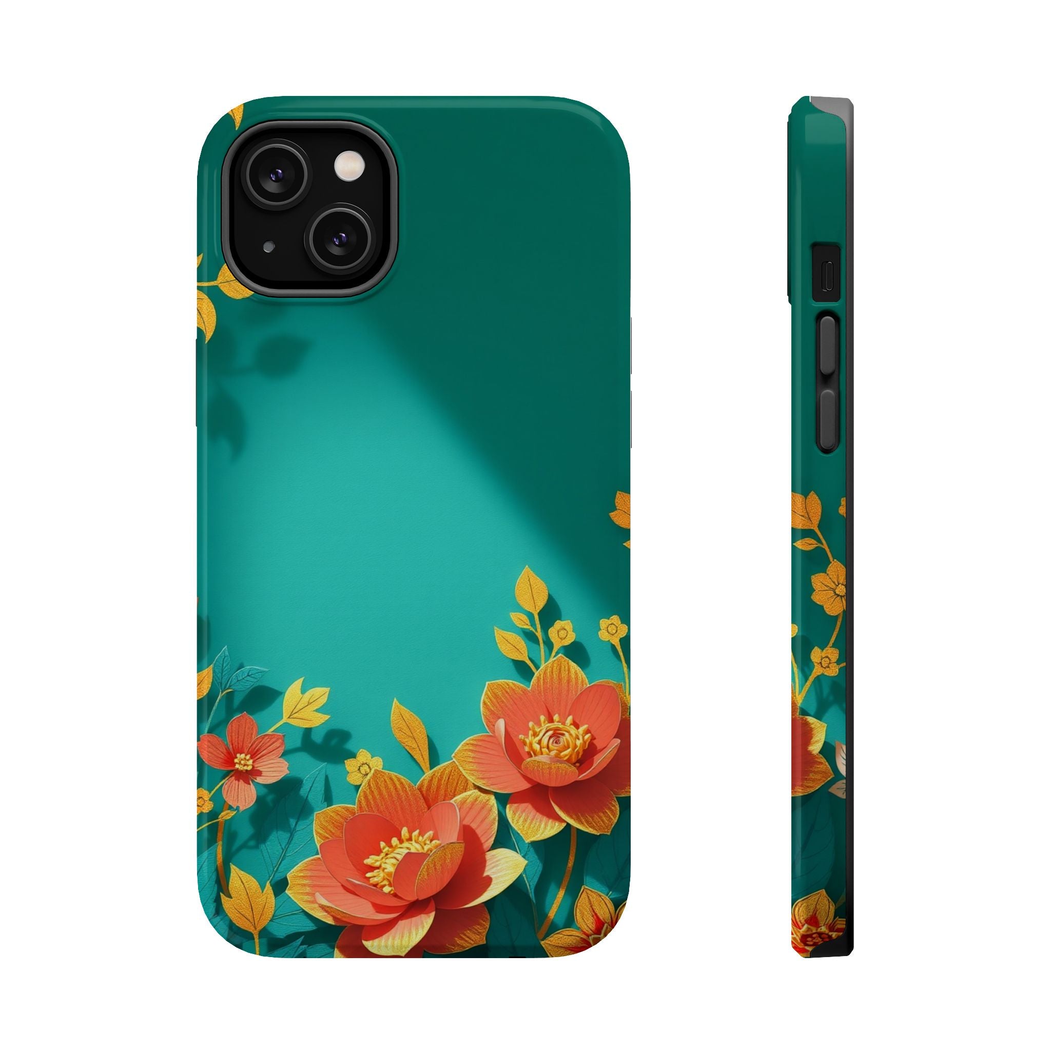 iPhone Floral Gold Foil Paper Cut Art Slim Everyday Designer Case · iPhone Case