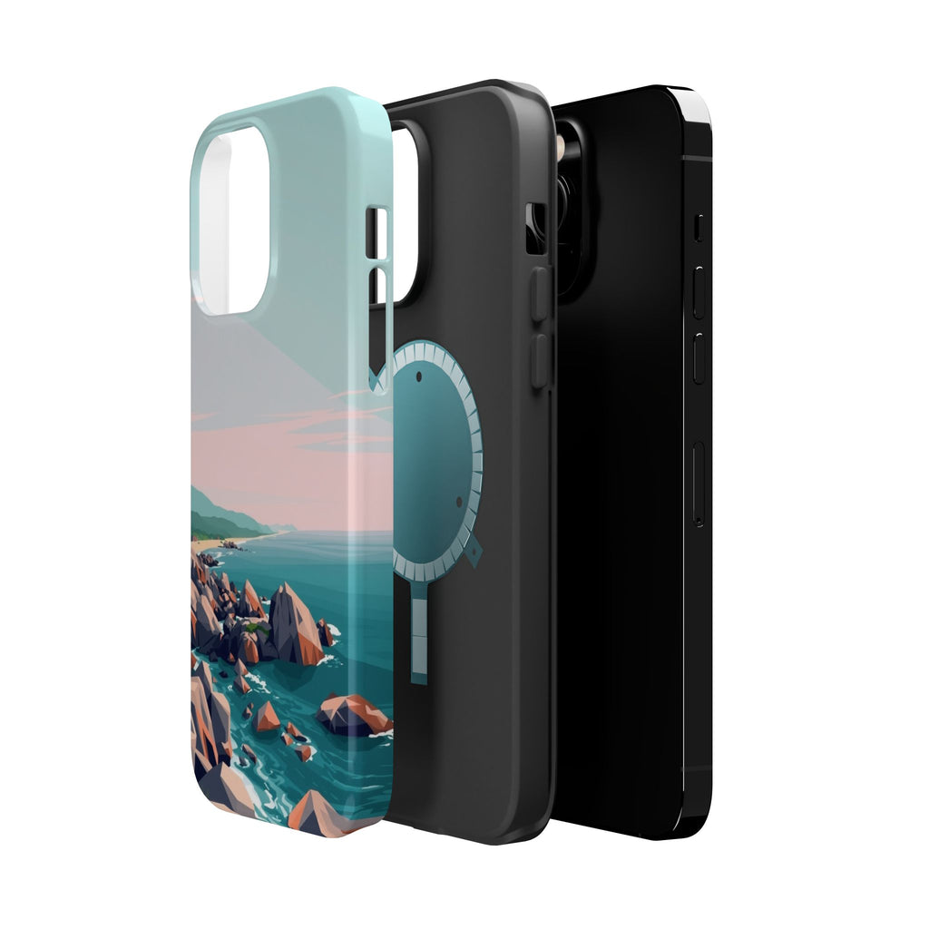 iPhone Mint And Blush Pebble Beach Bold Modern Everyday Snap Case · iPhone Case