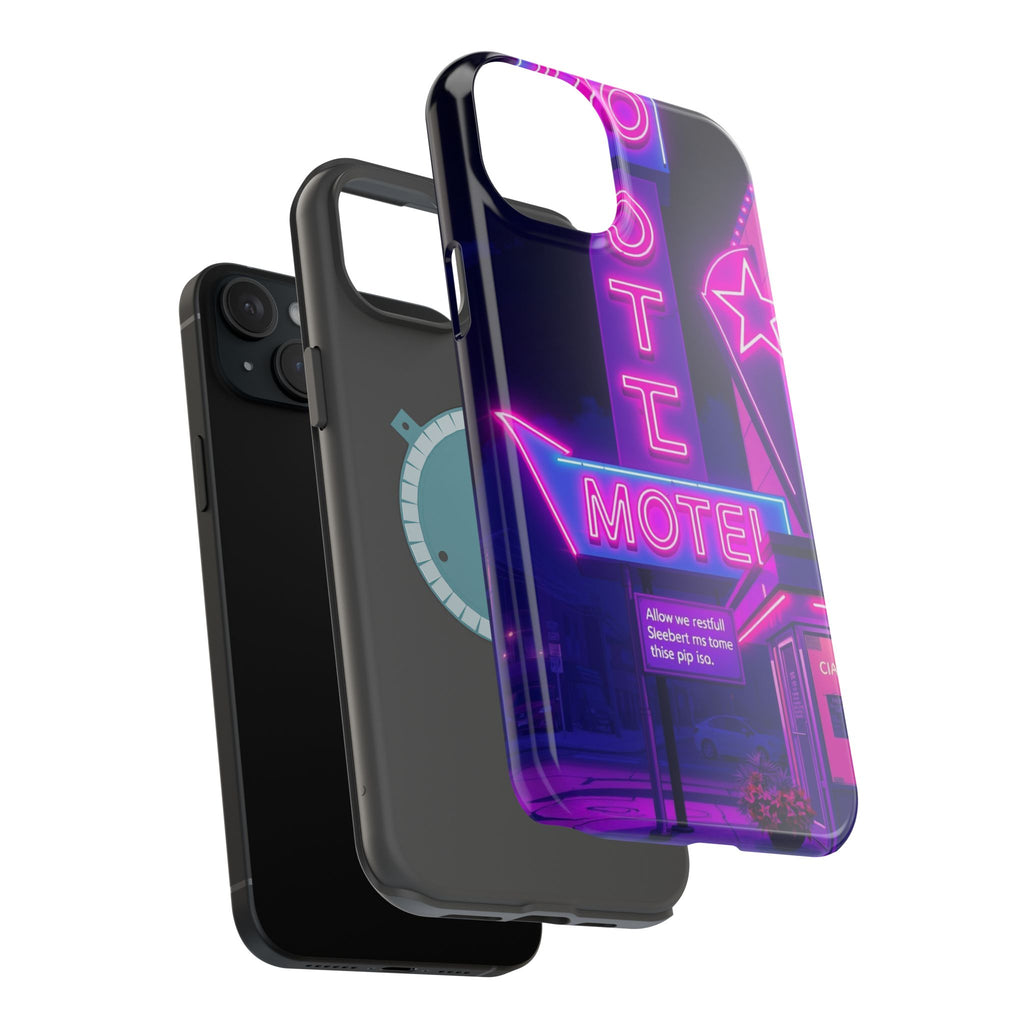 iPhone Neon Sign Motel Enchanted Art Slim Everyday Designer Case · iPhone Case