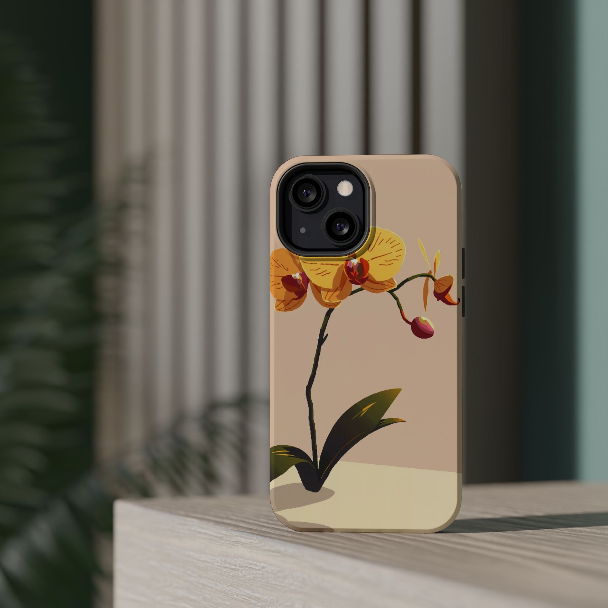 iPhone Orchid Study Pixel Art -Bit Bold Modern Everyday Snap Case · iPhone Case