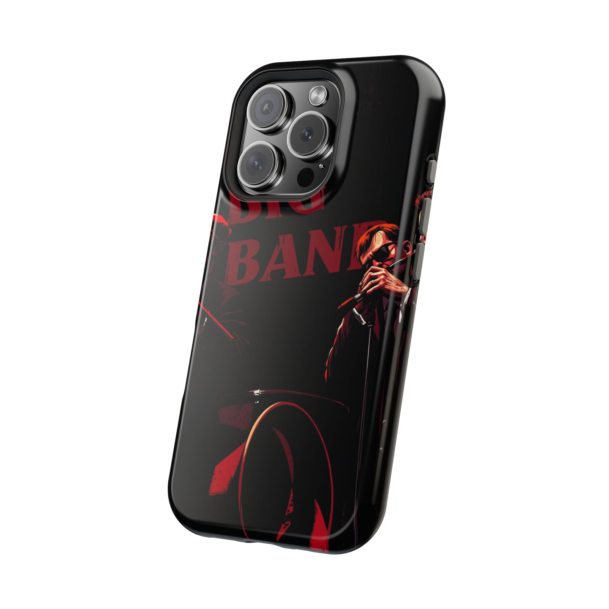 iPhone Black And Crimson Big Band Era Slim Everyday Designer Case · iPhone Case