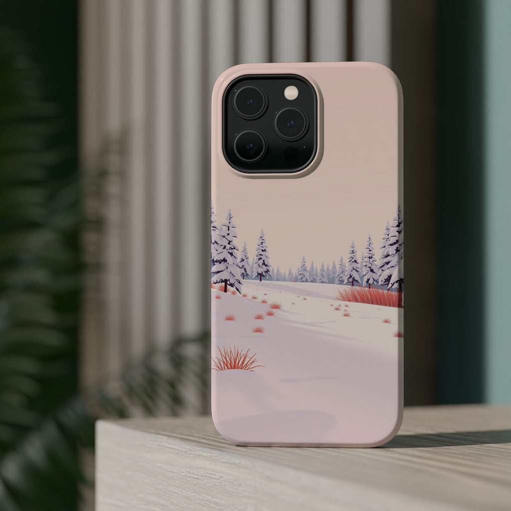 iPhone Snow Field Vintage Retro Poster Slim Everyday Designer Case · iPhone Case