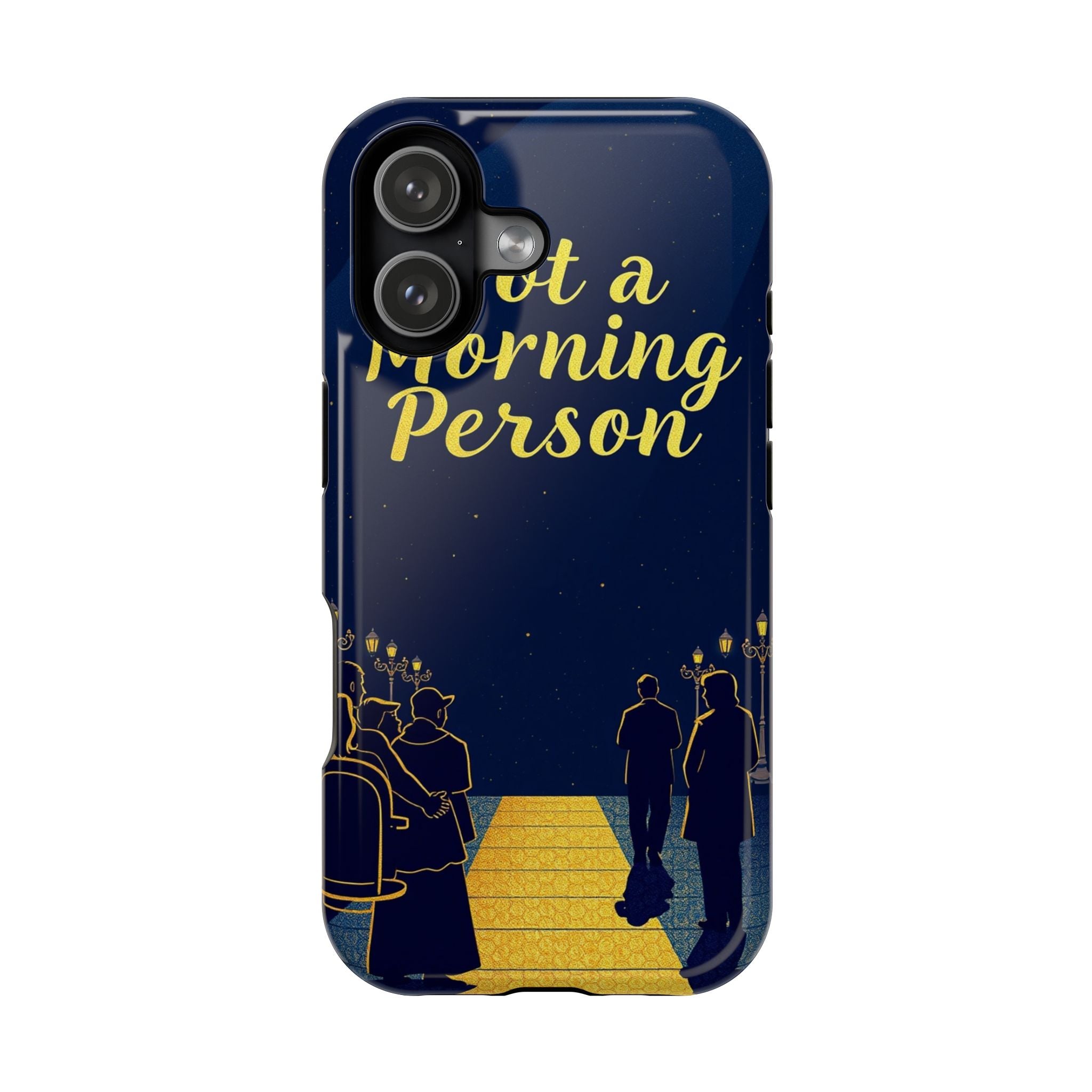 iPhone Midnight Blue And Silver Not a Morning Person Slim Snap Case · iPhone Cas