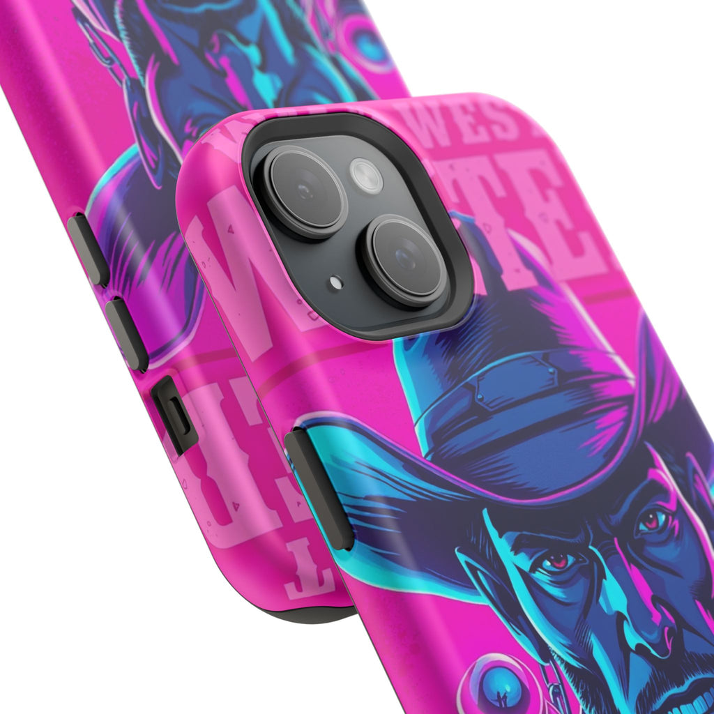 iPhone Wild West Wanted Neon Cyberpunk Slim Everyday Designer Case · iPhone Case