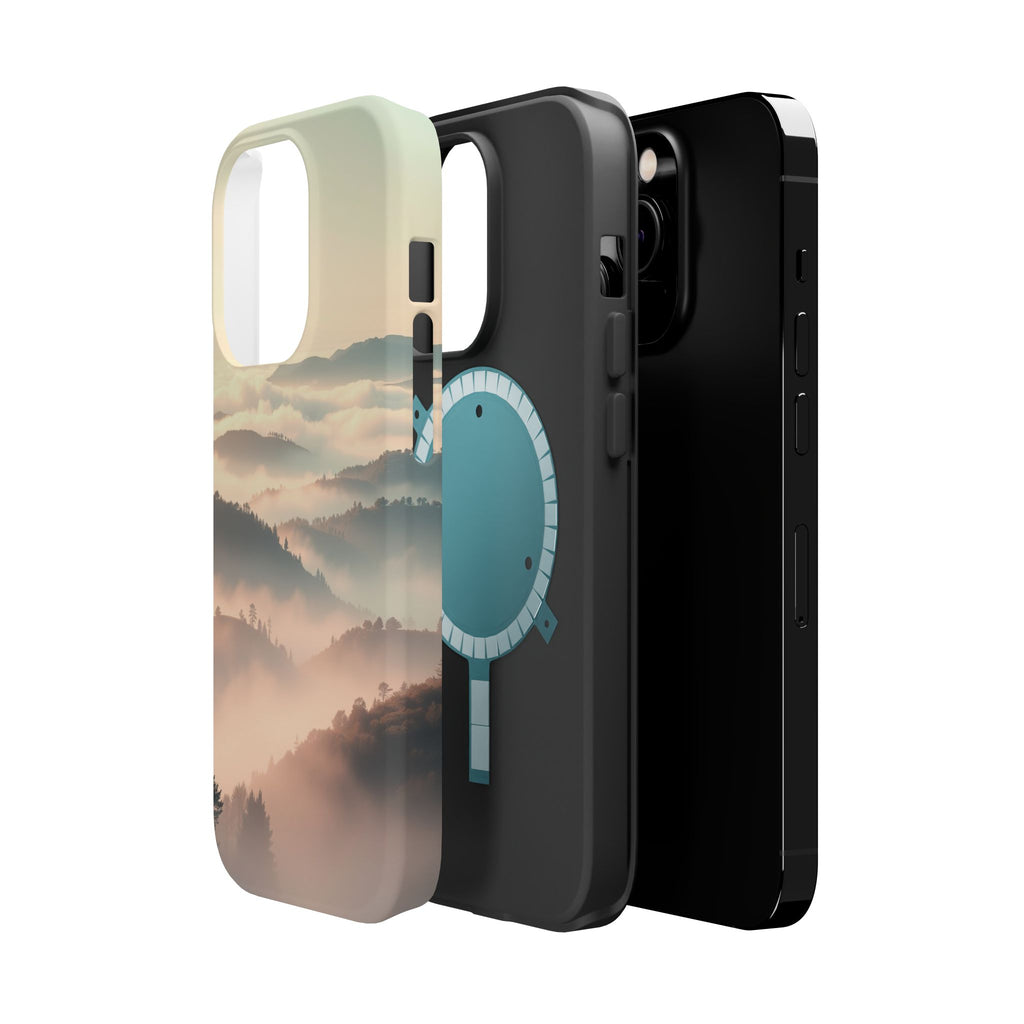 iPhone Mint And Blush Fog Rolling Over Hills Slim iPhone Everyday · iPhone Case