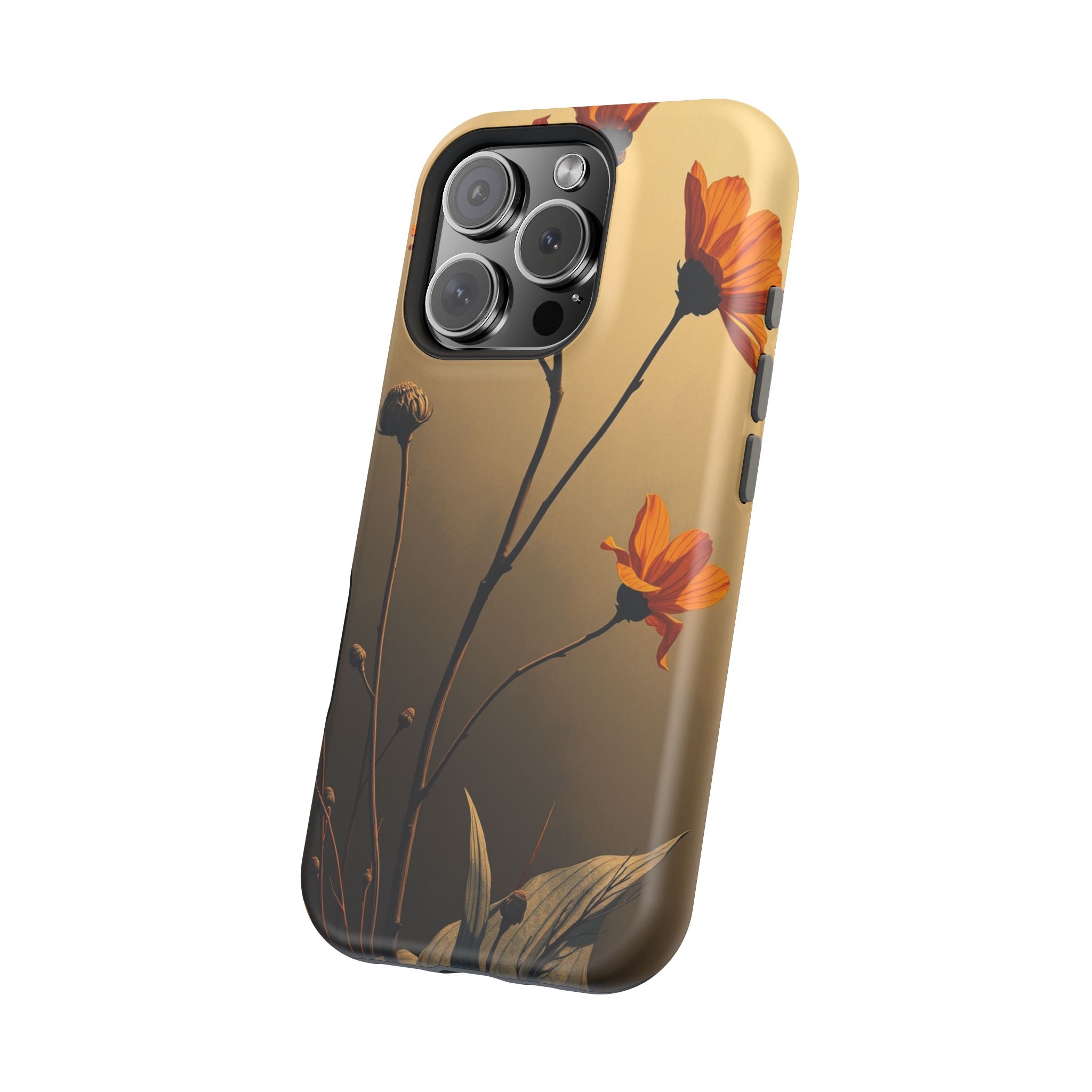 iPhone Burnt Orange And Sand Botanical Illustration Gal Slim Snap Case · iPhone