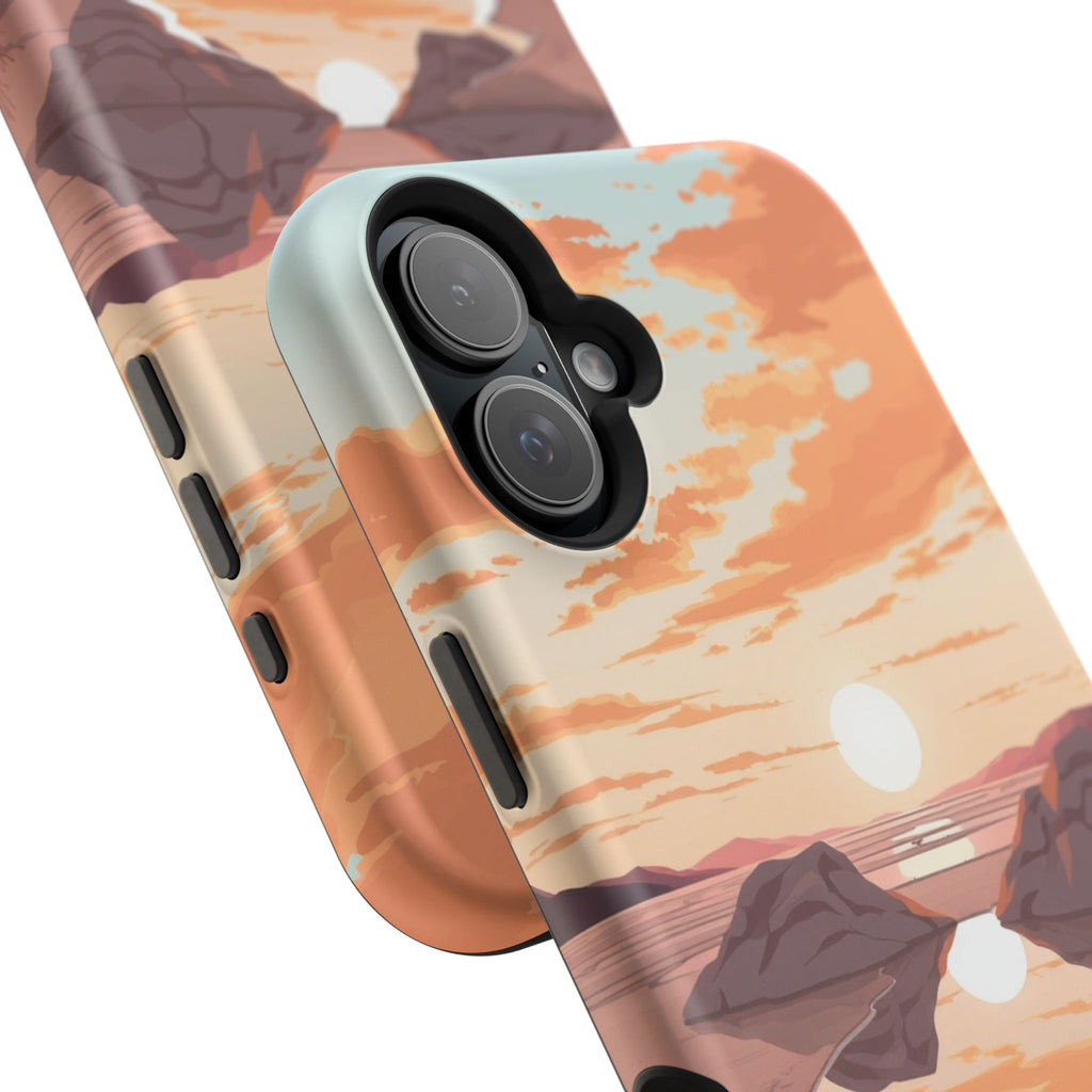 iPhone Sunset Amber And Peach Salt Flat Mirror Soft iPhone Finish · iPhone Case